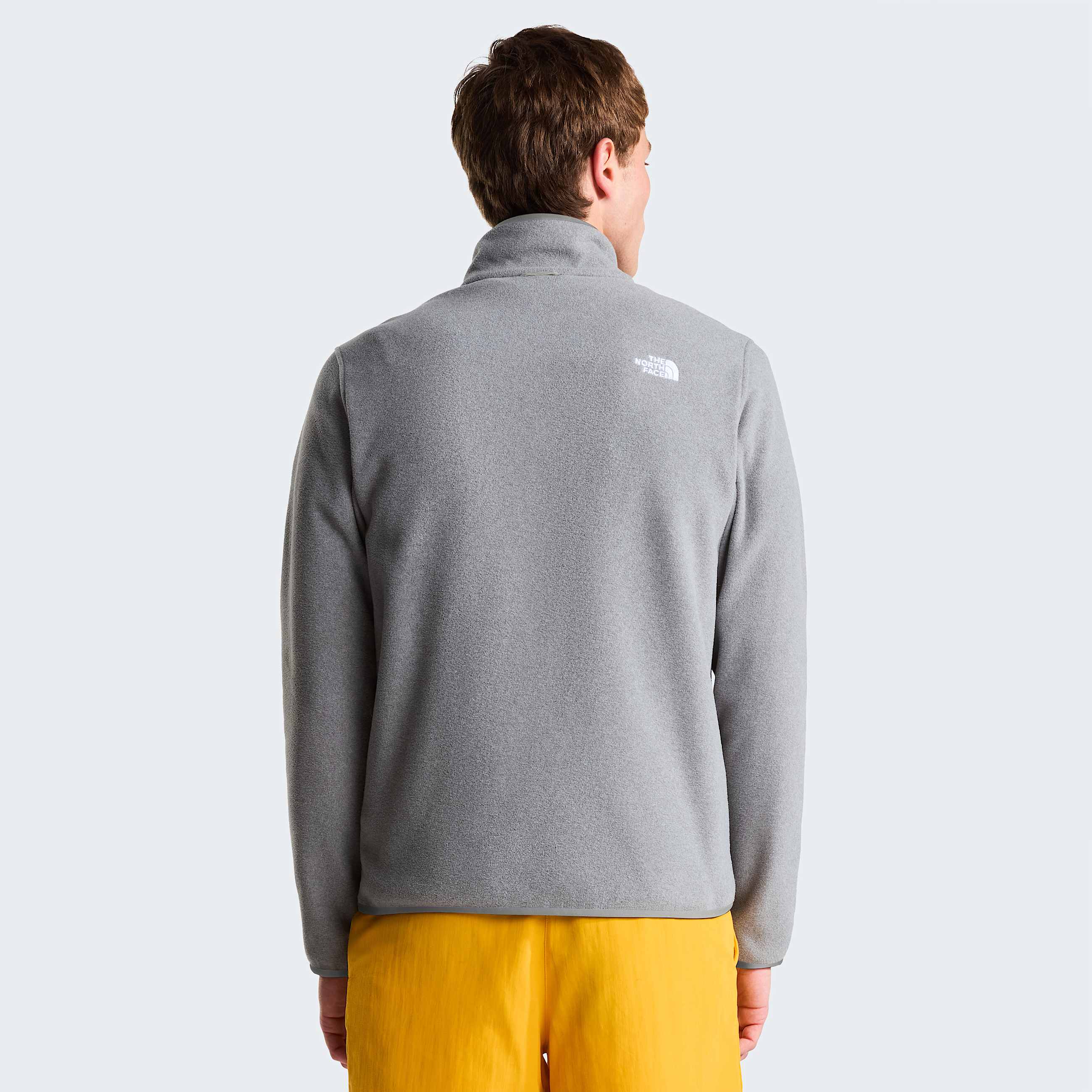 Pile Glacier con cerniera integrale da uomo TNF TNF Mid Grey Heather ALT3