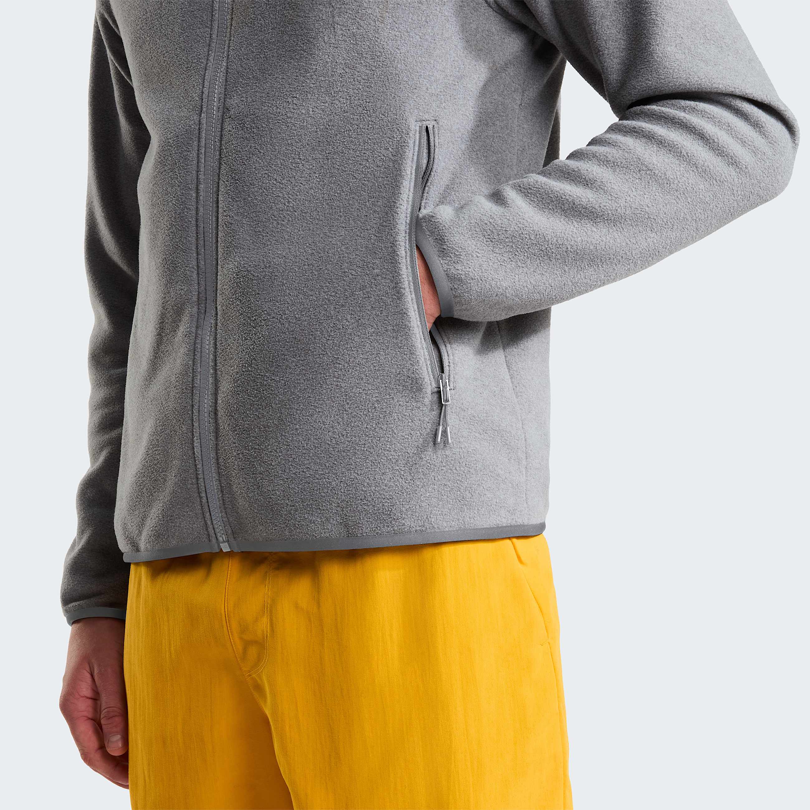 Pile Glacier con cerniera integrale da uomo TNF TNF Mid Grey Heather ALT6