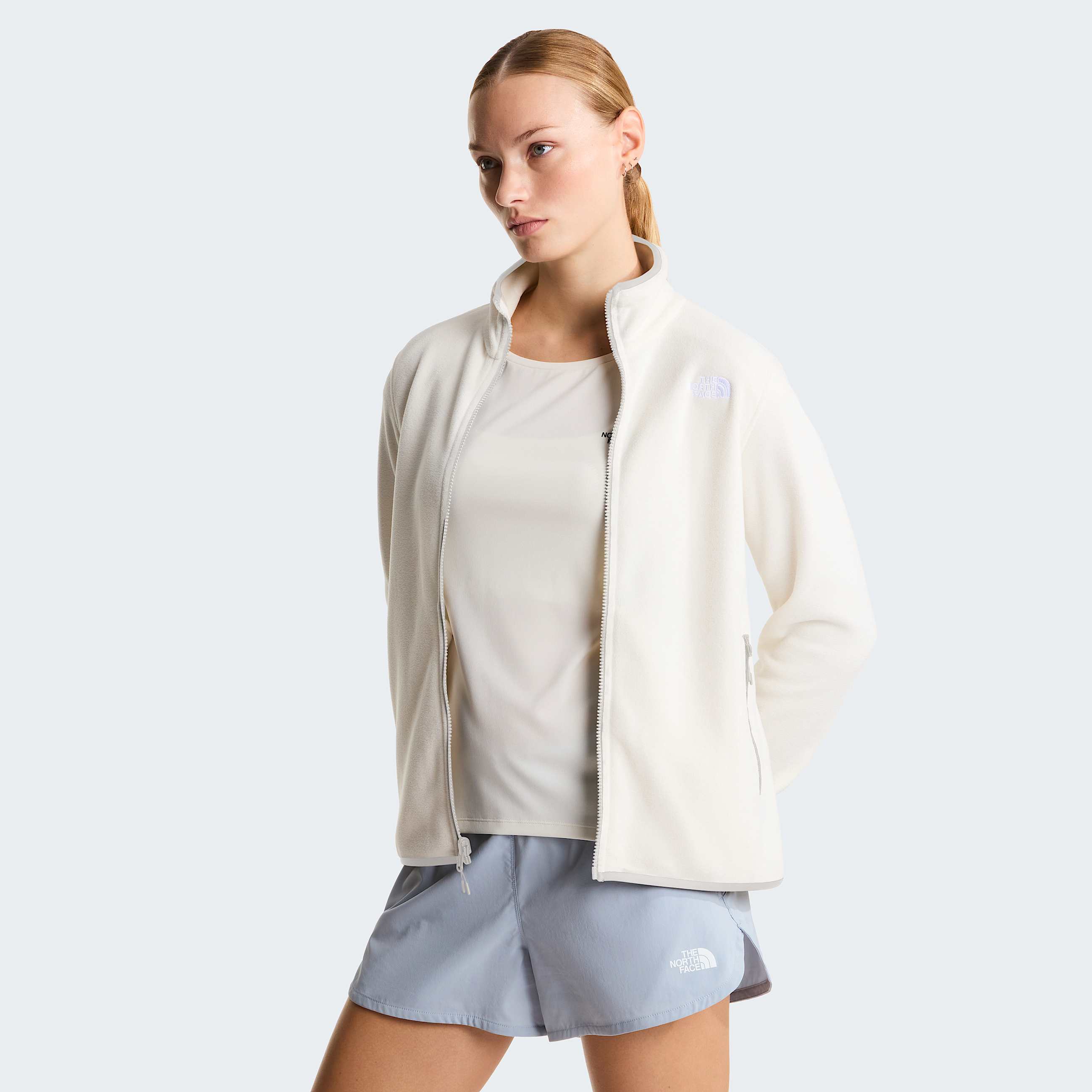 Womens Glacier Fleece TNF White Dune ALT3