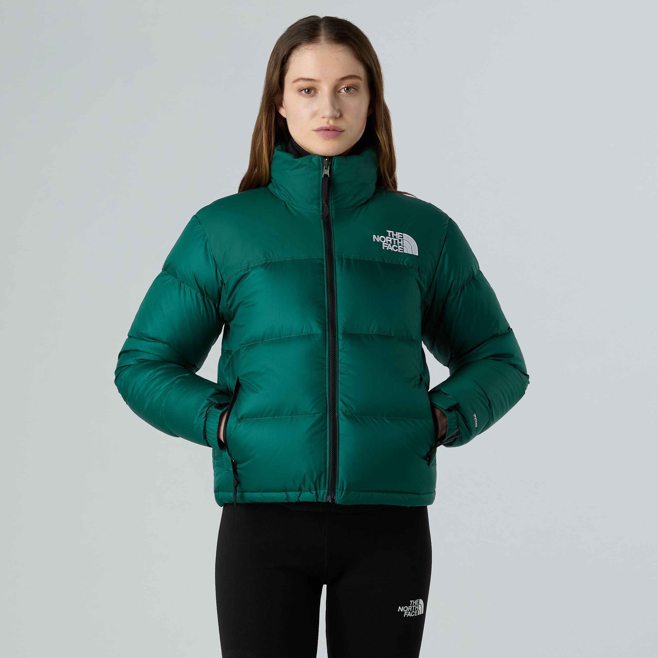 1996 Retro Nuptse Jacke fr Damen TNF Hunter Green ALT4