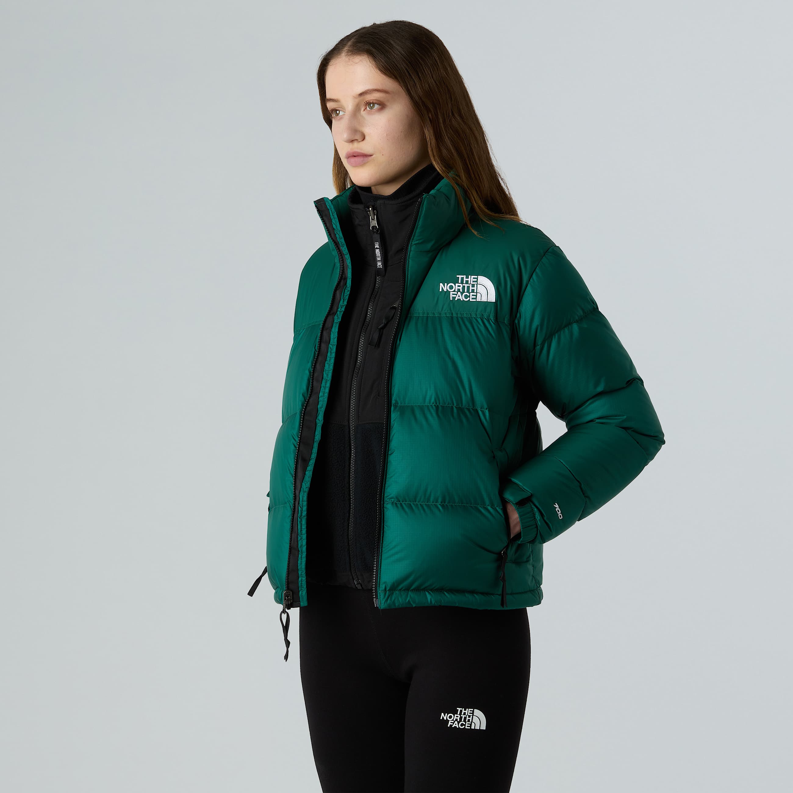 1996 Retro Nuptse Jacke fr Damen TNF Hunter Green ALT7