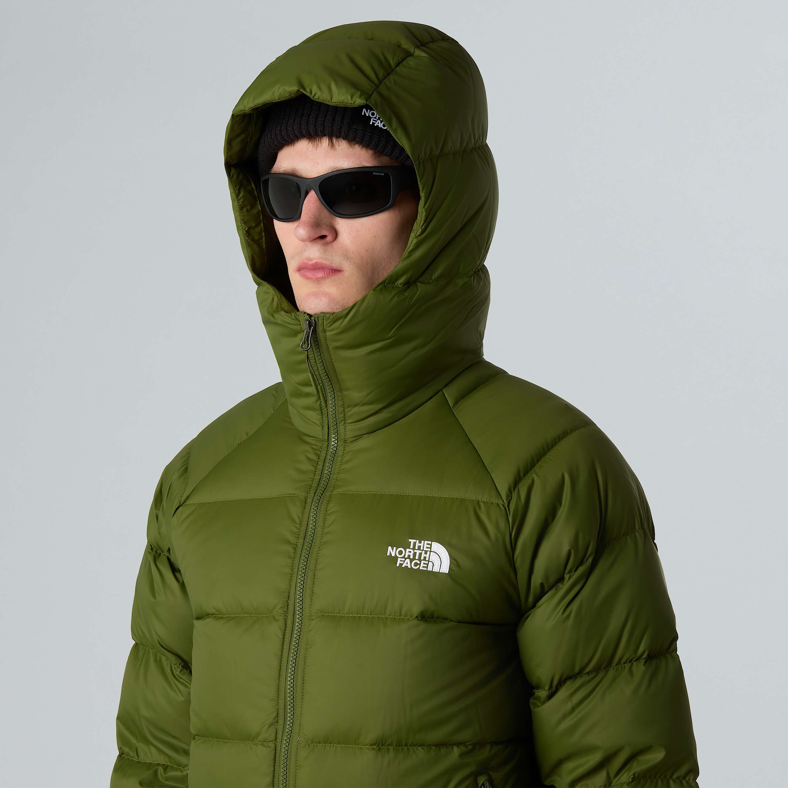 Mens Hydrenalite Hooded Down Jacket TNF Woodland Green ALT8