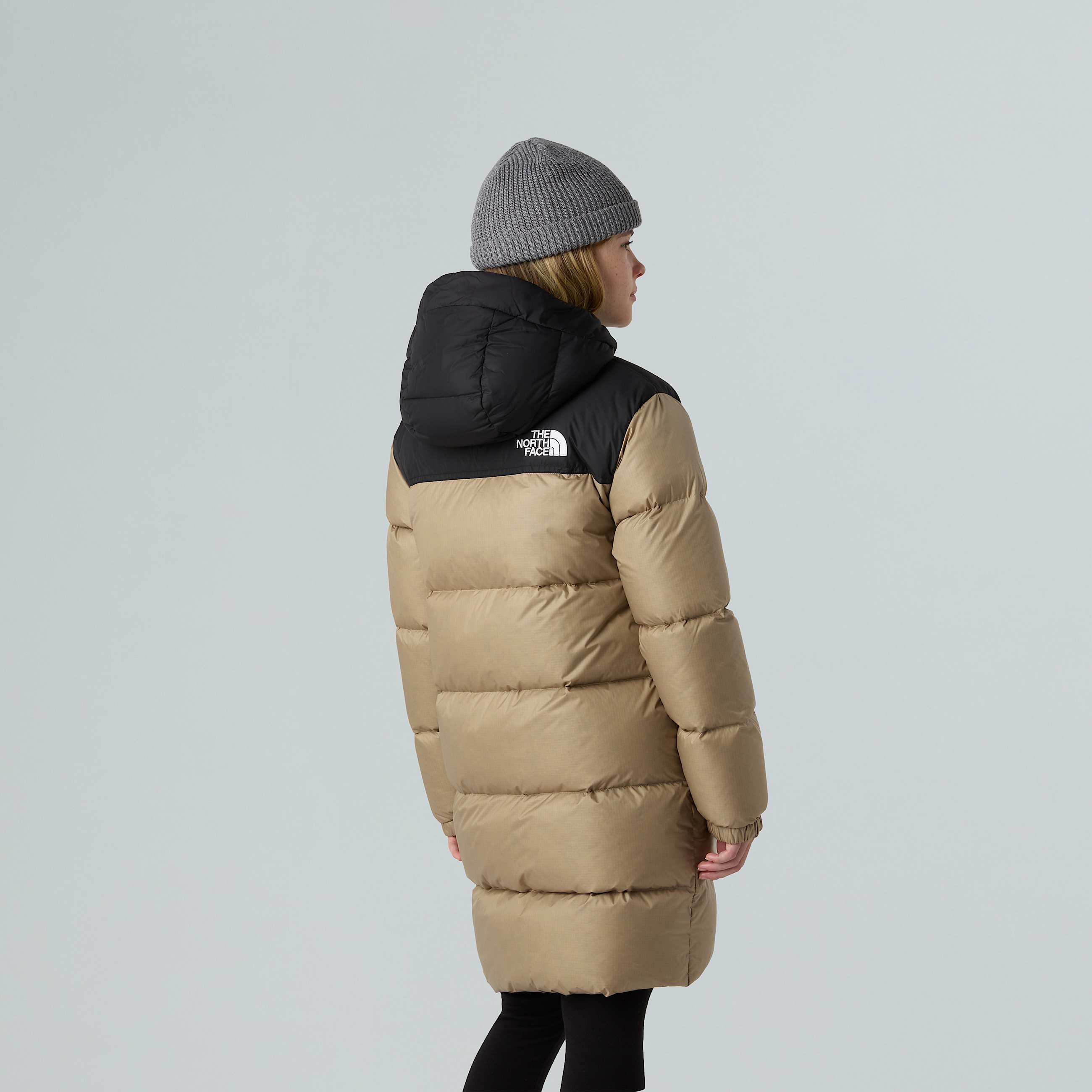 Nuptse Long Parka fr Jugendliche TNF Mushroom Grey ALT12