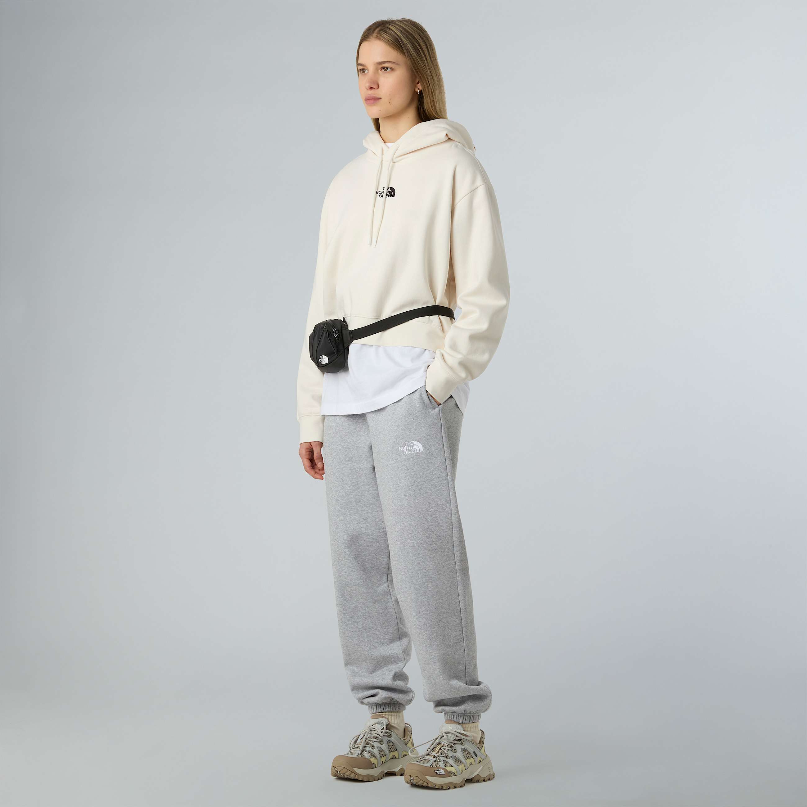 Felpa con cappuccio corta in vita Essential da donna TNF ALT5
