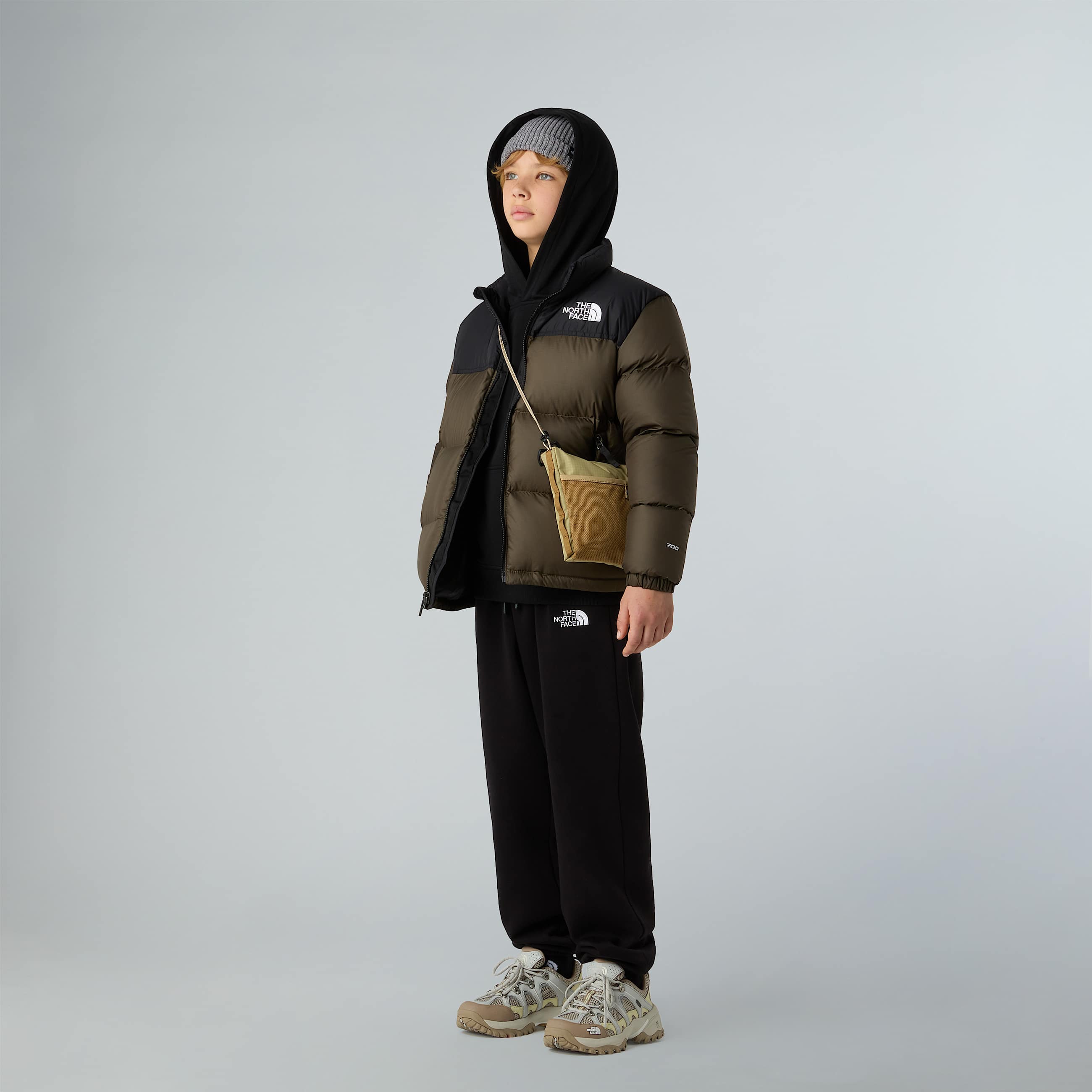 Teens 1996 Retro Nuptse Jacket TNF New Taupe Green ALT5