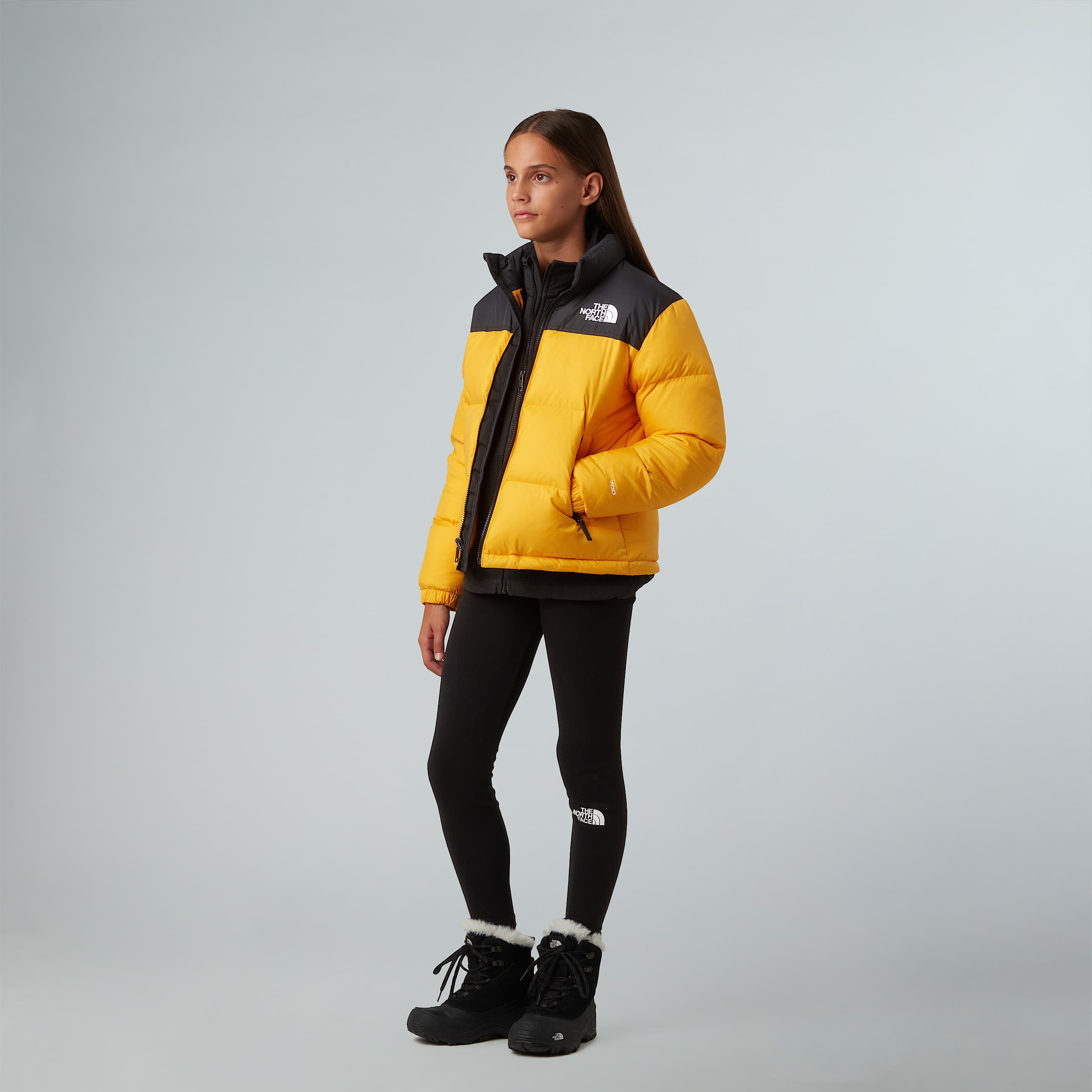 1996 Retro Nuptse Jacket Teen TNF Summit GoldRecycled Down ALT12