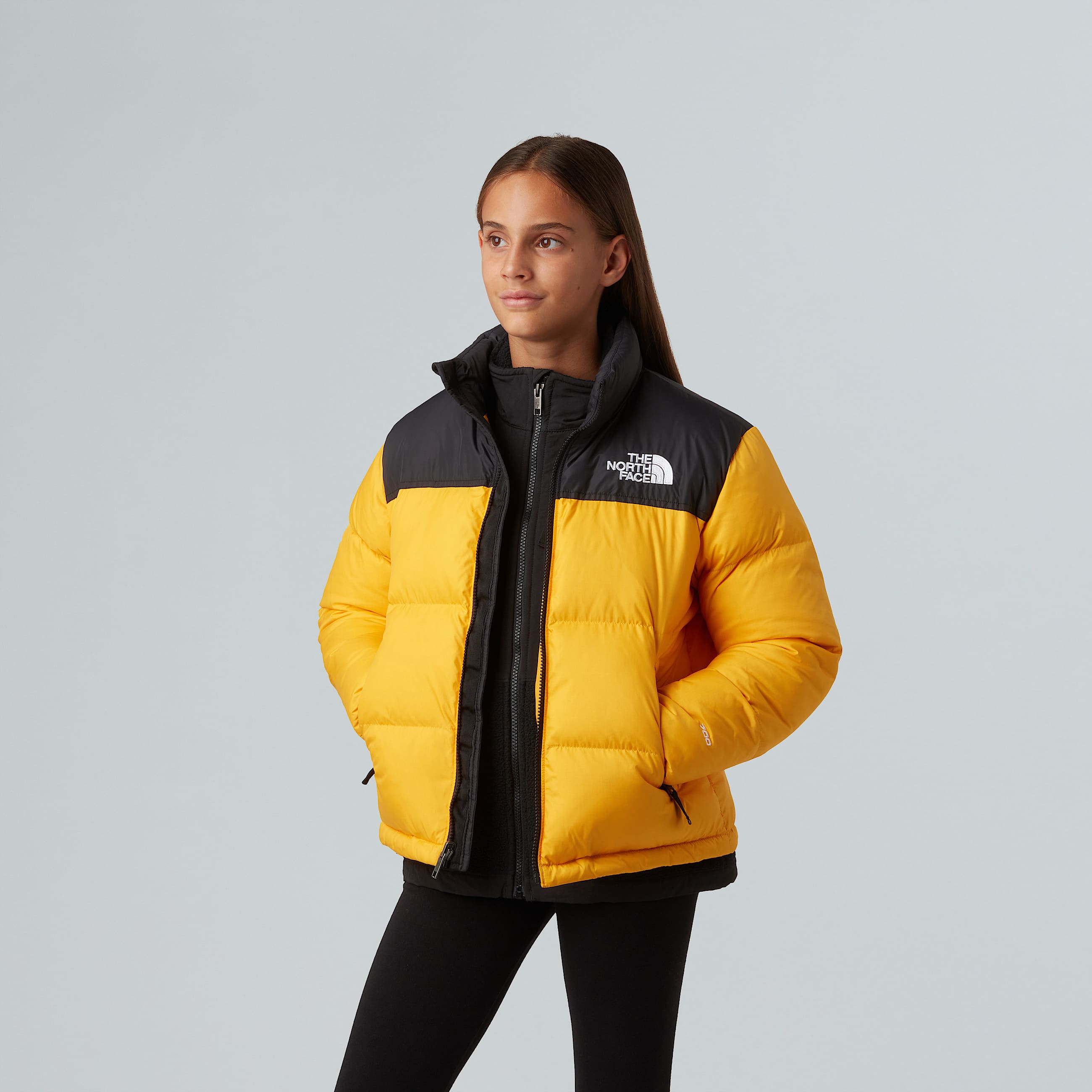 1996 Retro Nuptse Jacket Teen TNF Summit GoldRecycled Down ALT14