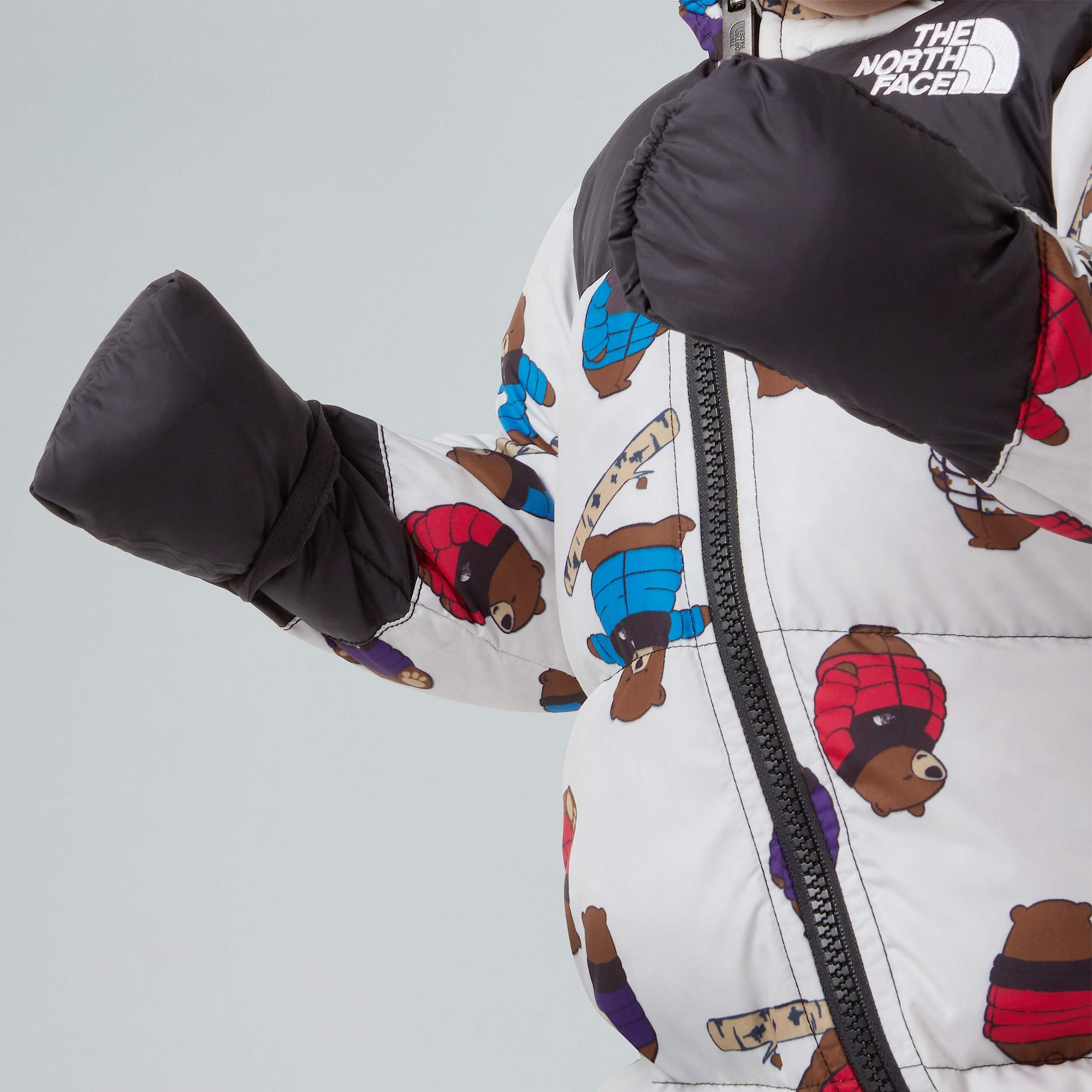 1996 Retro Nuptse Einteiler mit Aufdruck fr Babys TNF ALT8