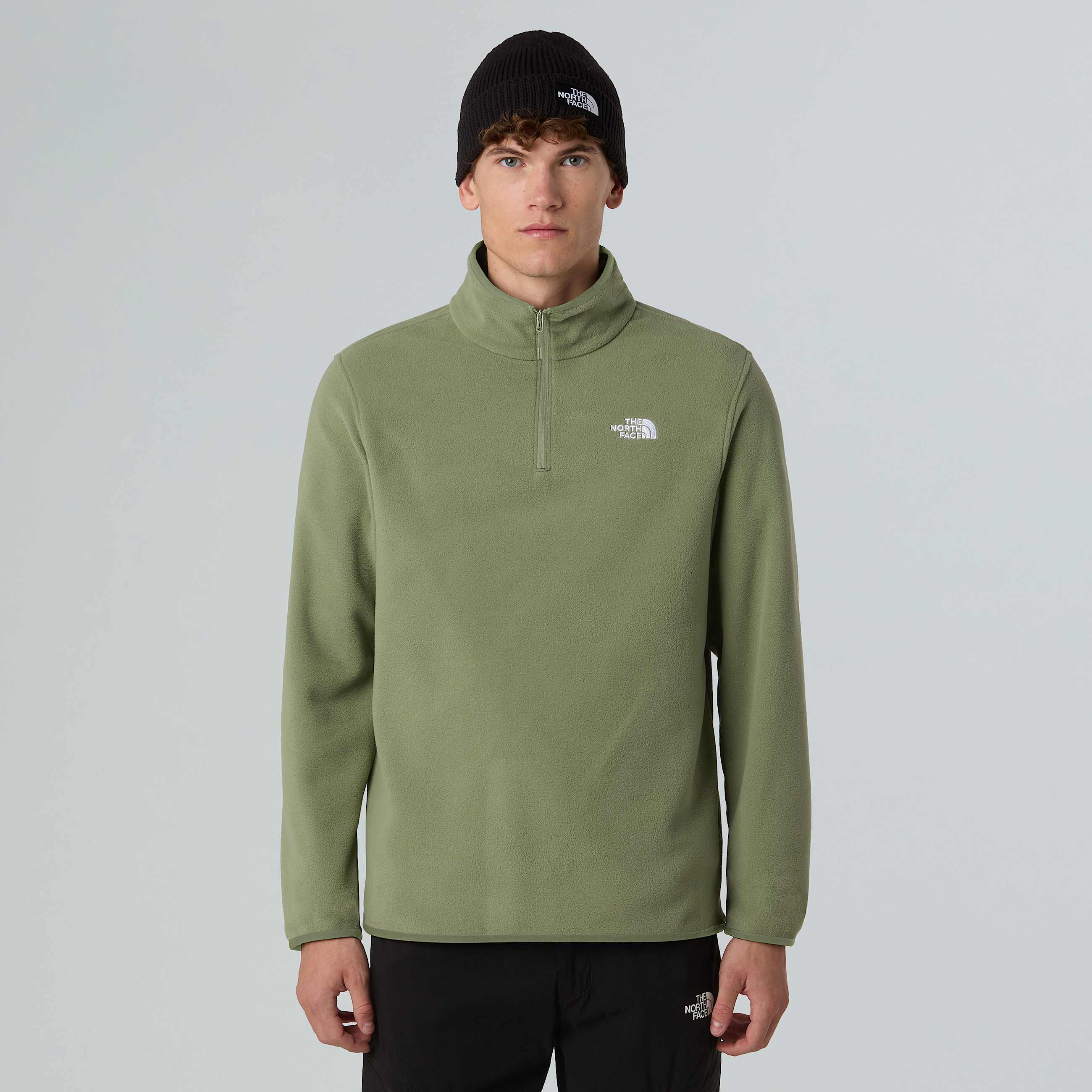 Glacierfleece met kwartrits voor heren TNF Bark Mist ALT4