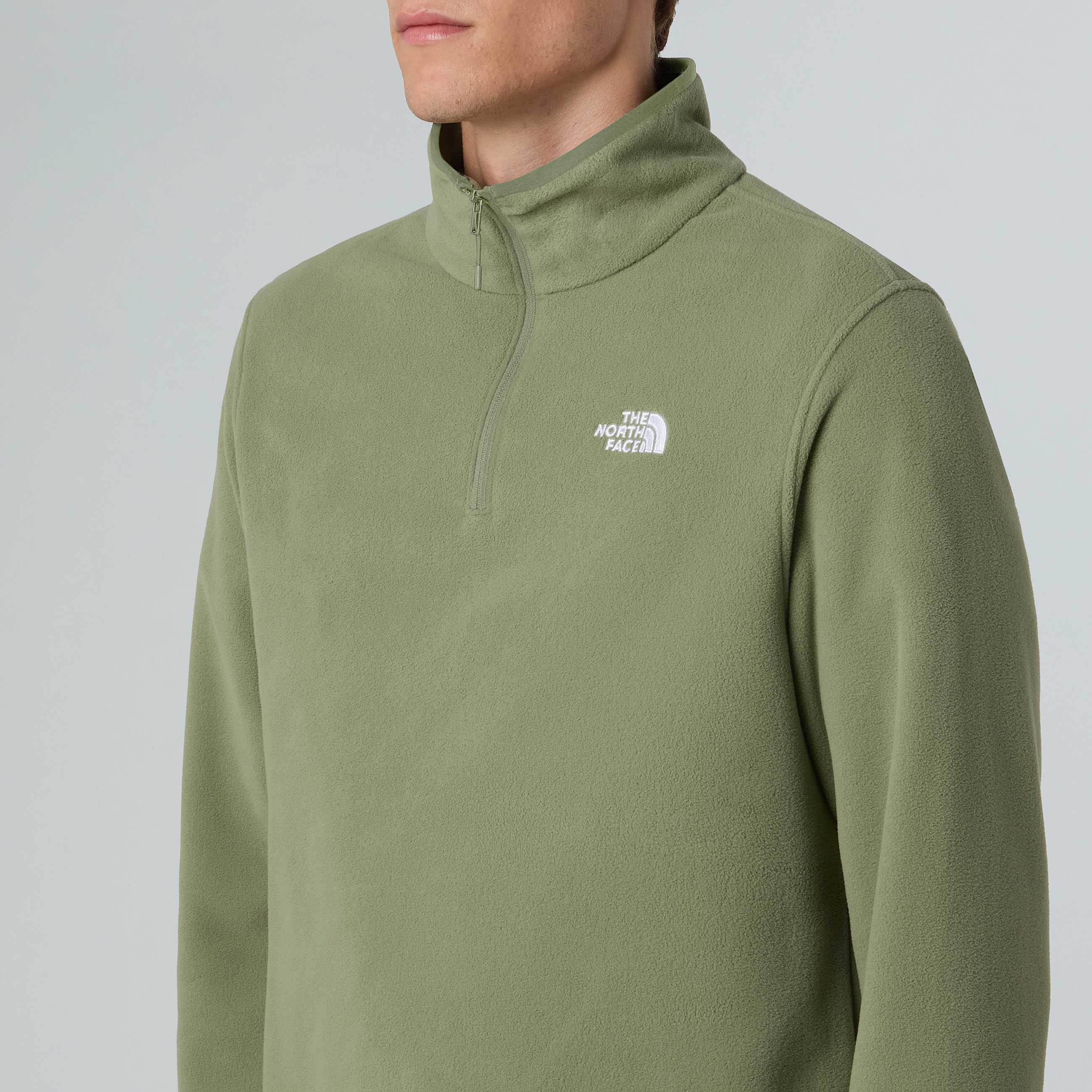 Glacierfleece met kwartrits voor heren TNF Bark Mist ALT7