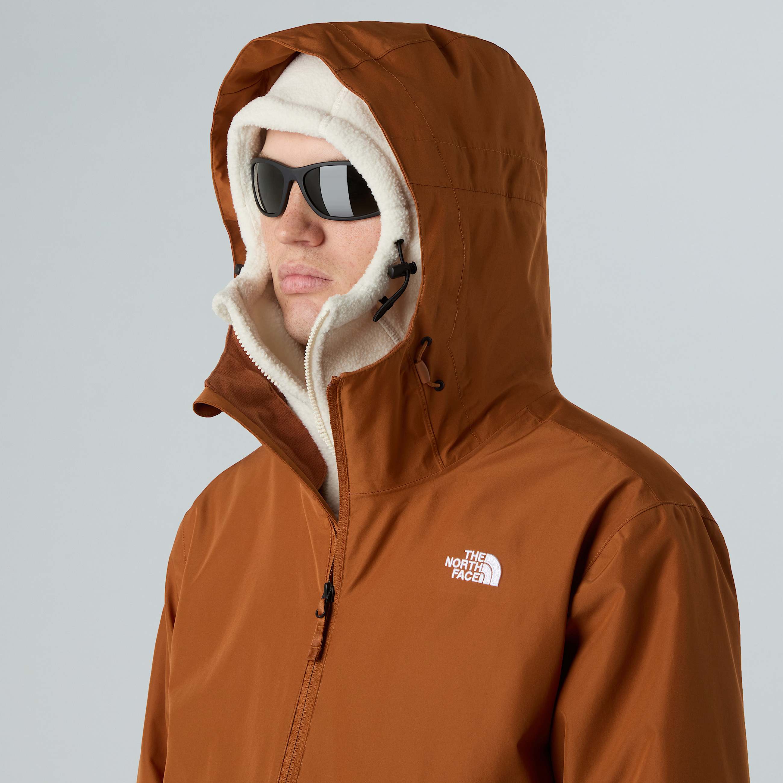 Mens Carto Mono Triclimate 3in1 Hooded Jacket TNF Burnt Umber ALT9