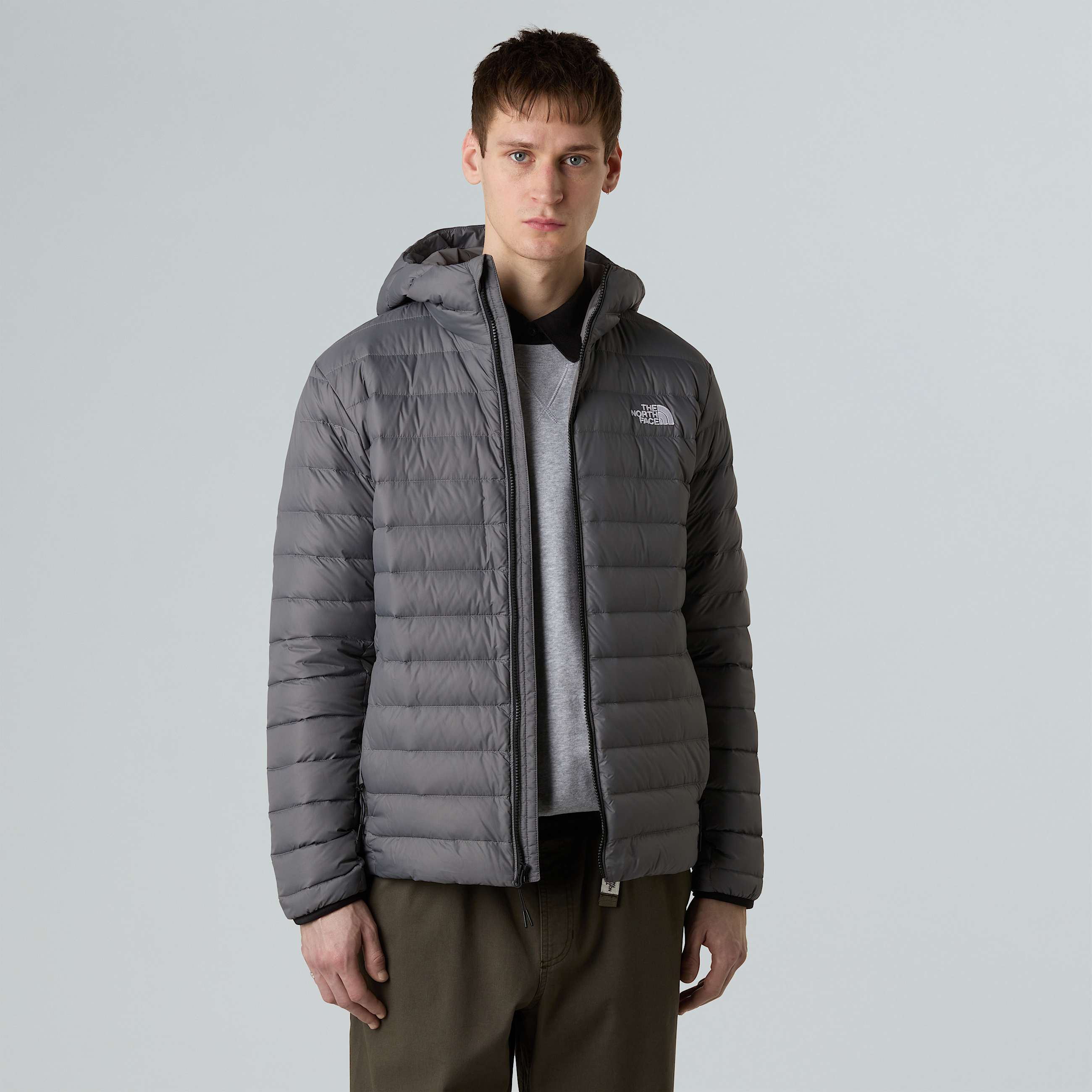 Mens Classic Down Hooded Jacket TNF ALT7