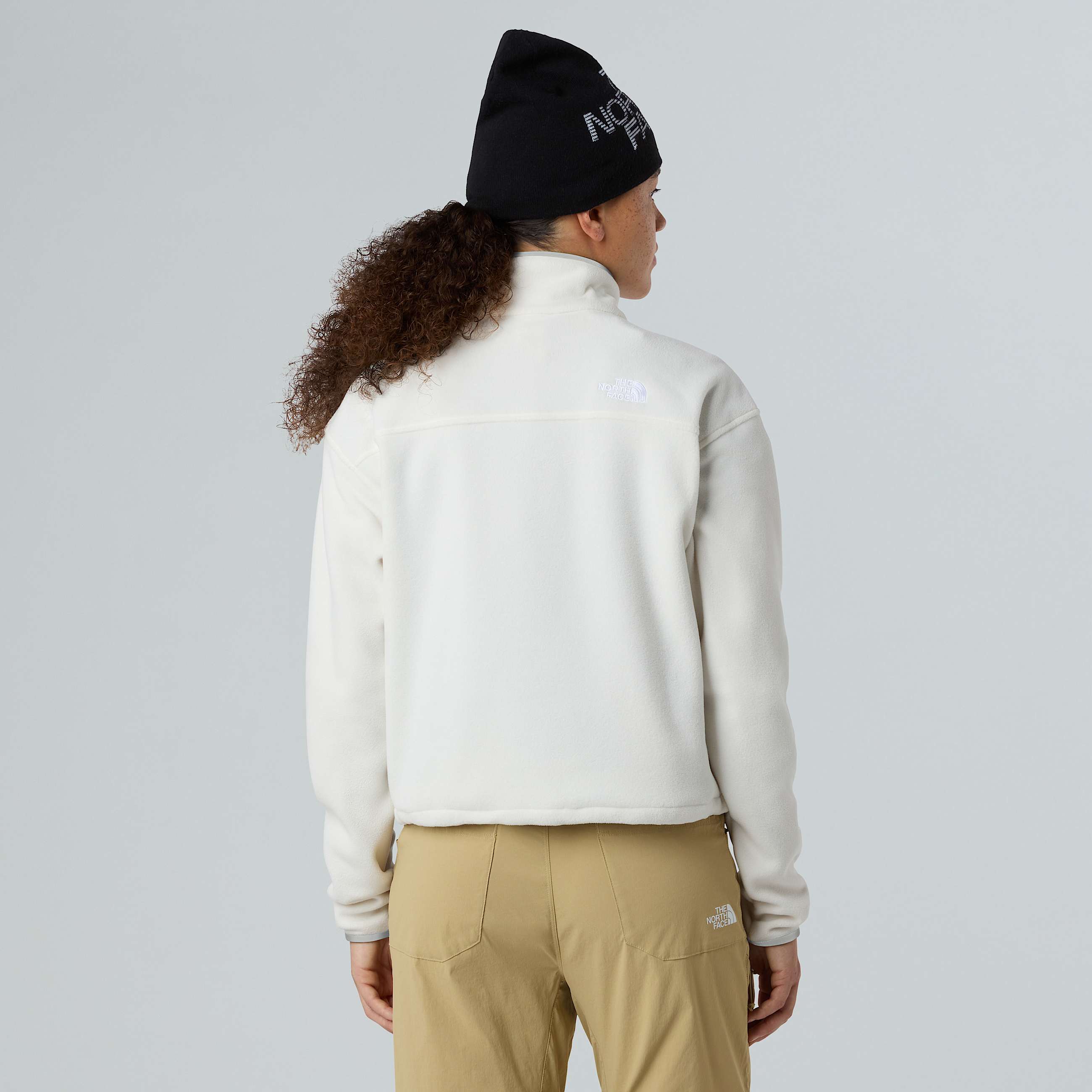 Kort Glacier fleece med halv lynls til damer TNF White Dune ALT6