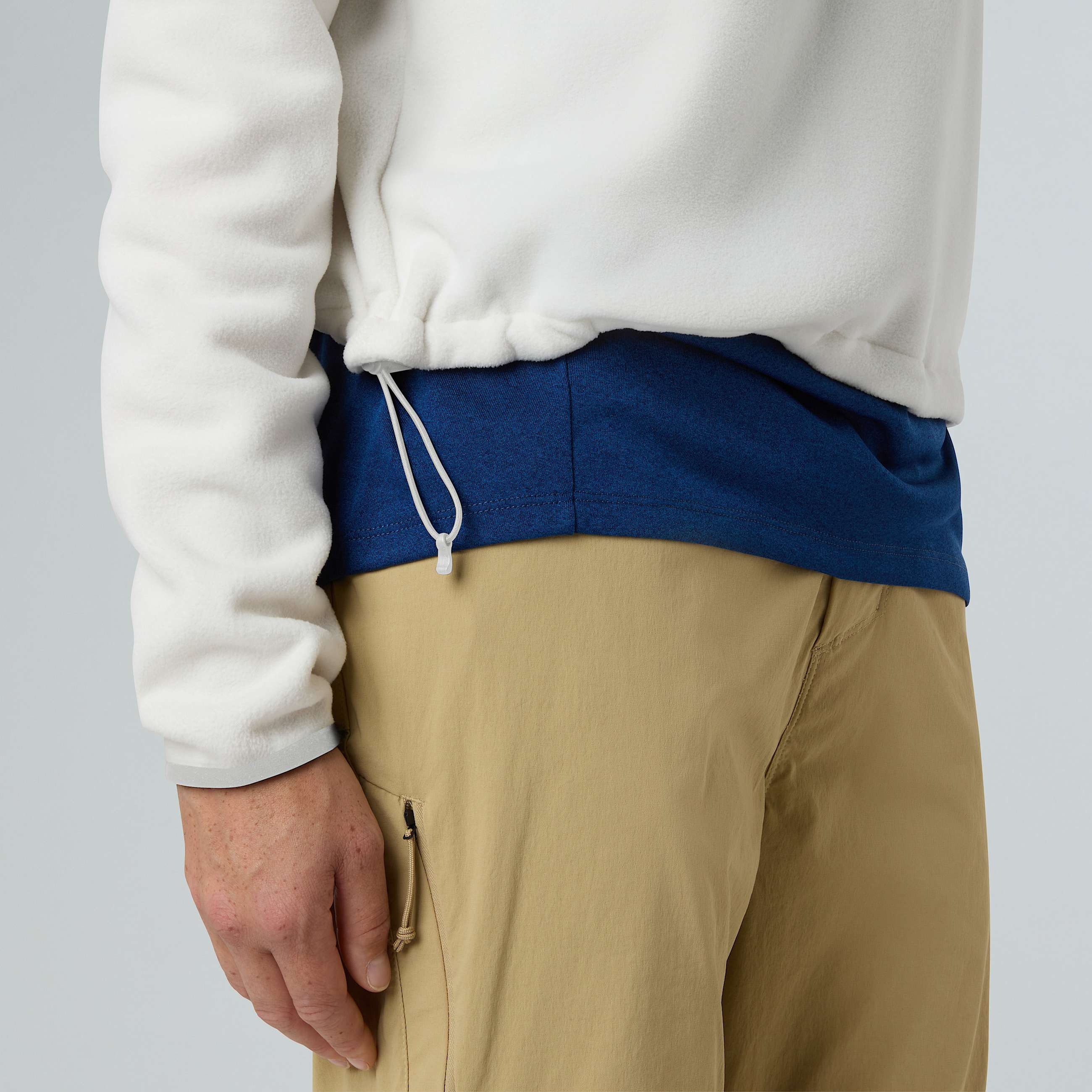 Kort Glacier fleece med halv lynls til damer TNF White Dune ALT8