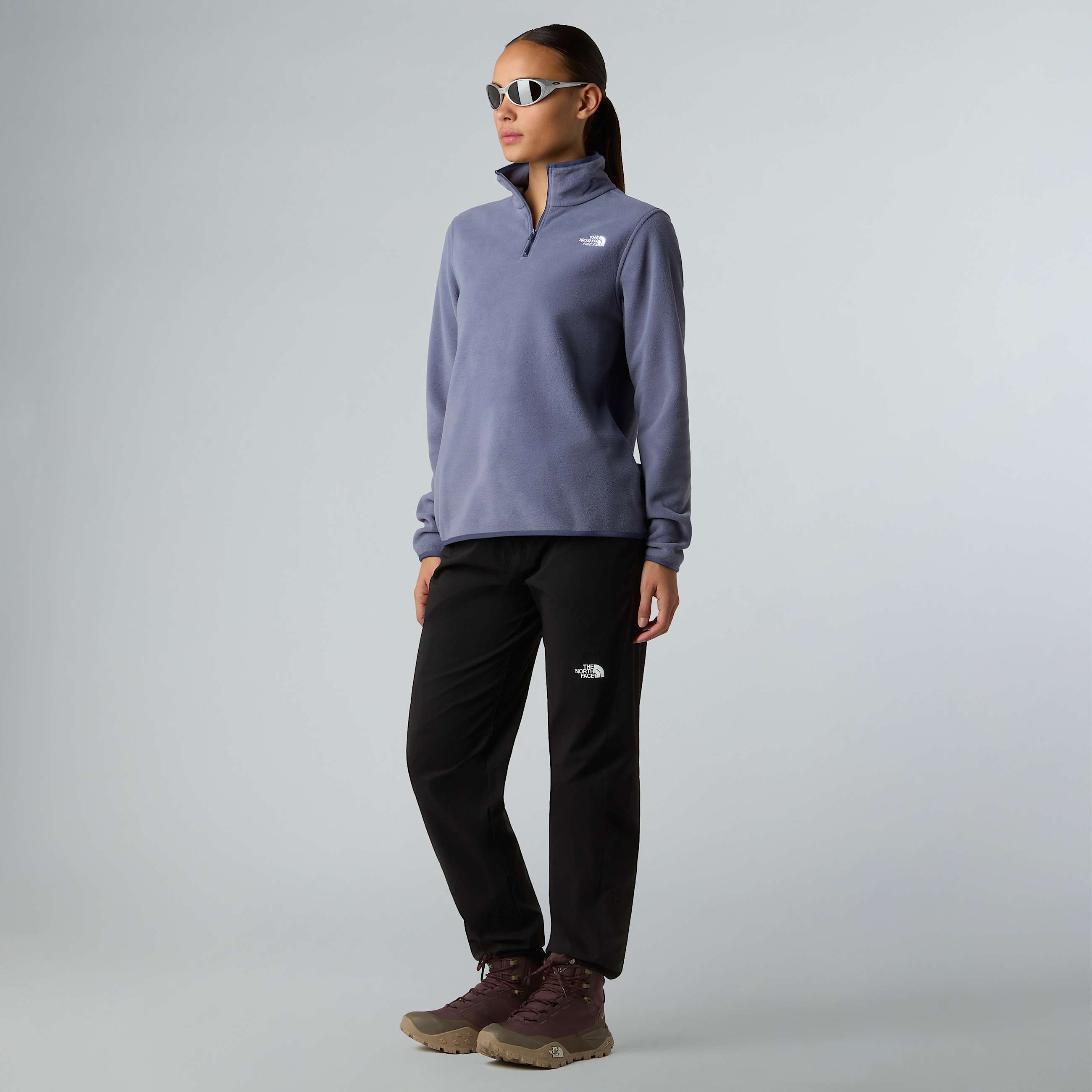 Glacierfleece met kwartrits voor dames TNF ALT5