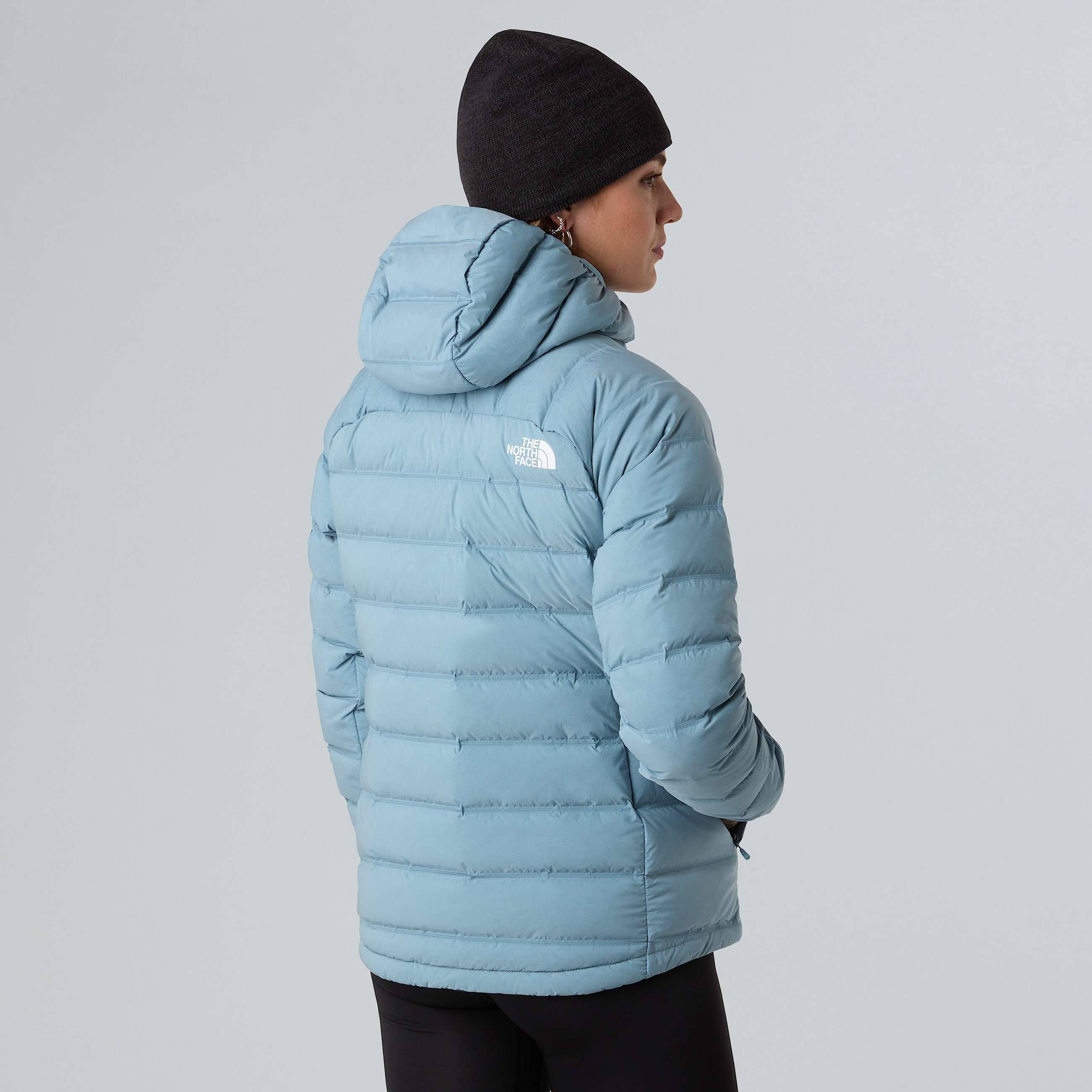 Abseil Stretch Down Hooded Jacket W TNF Shallow Blue ALT6