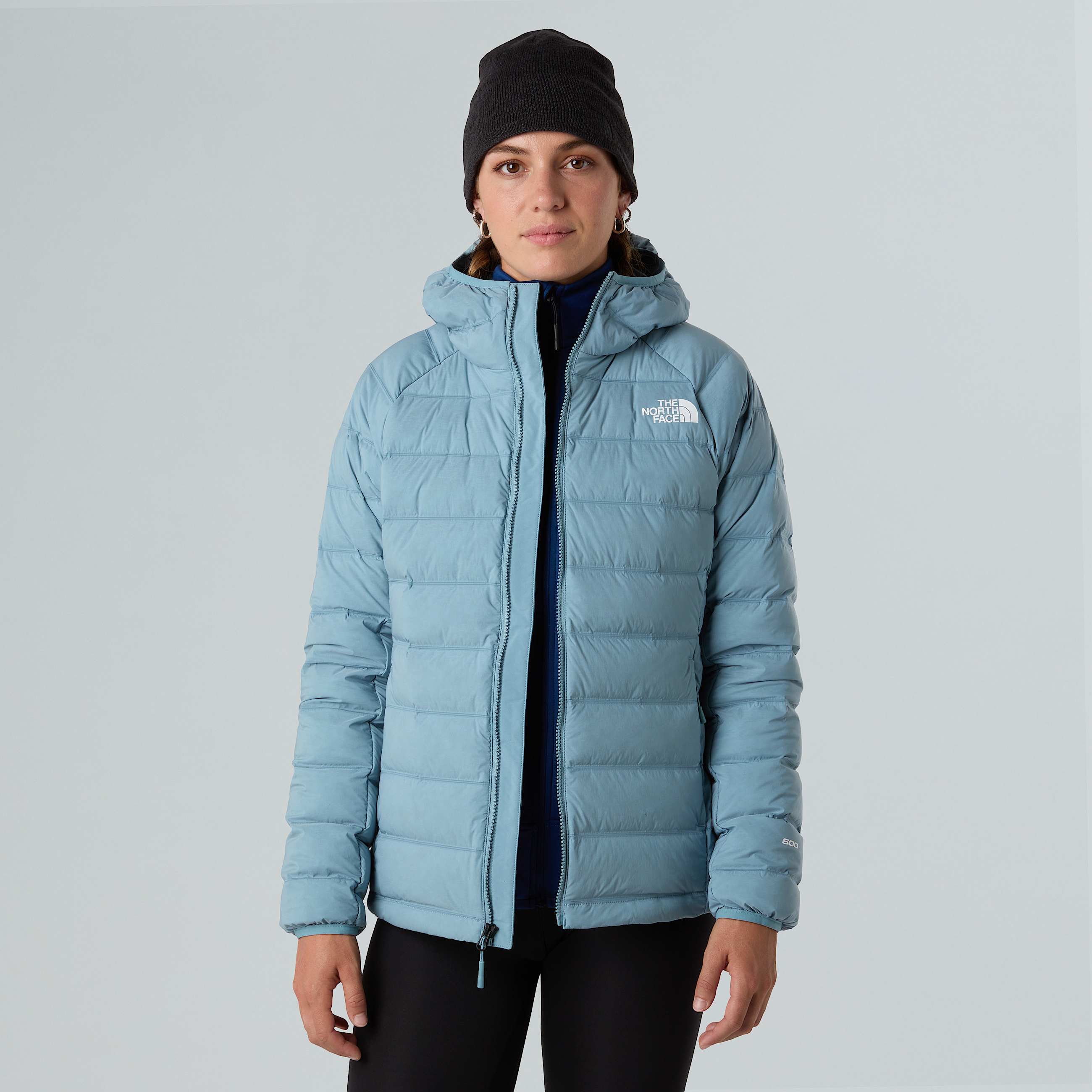 Abseil Stretch Down Hooded Jacket W TNF Shallow Blue ALT7