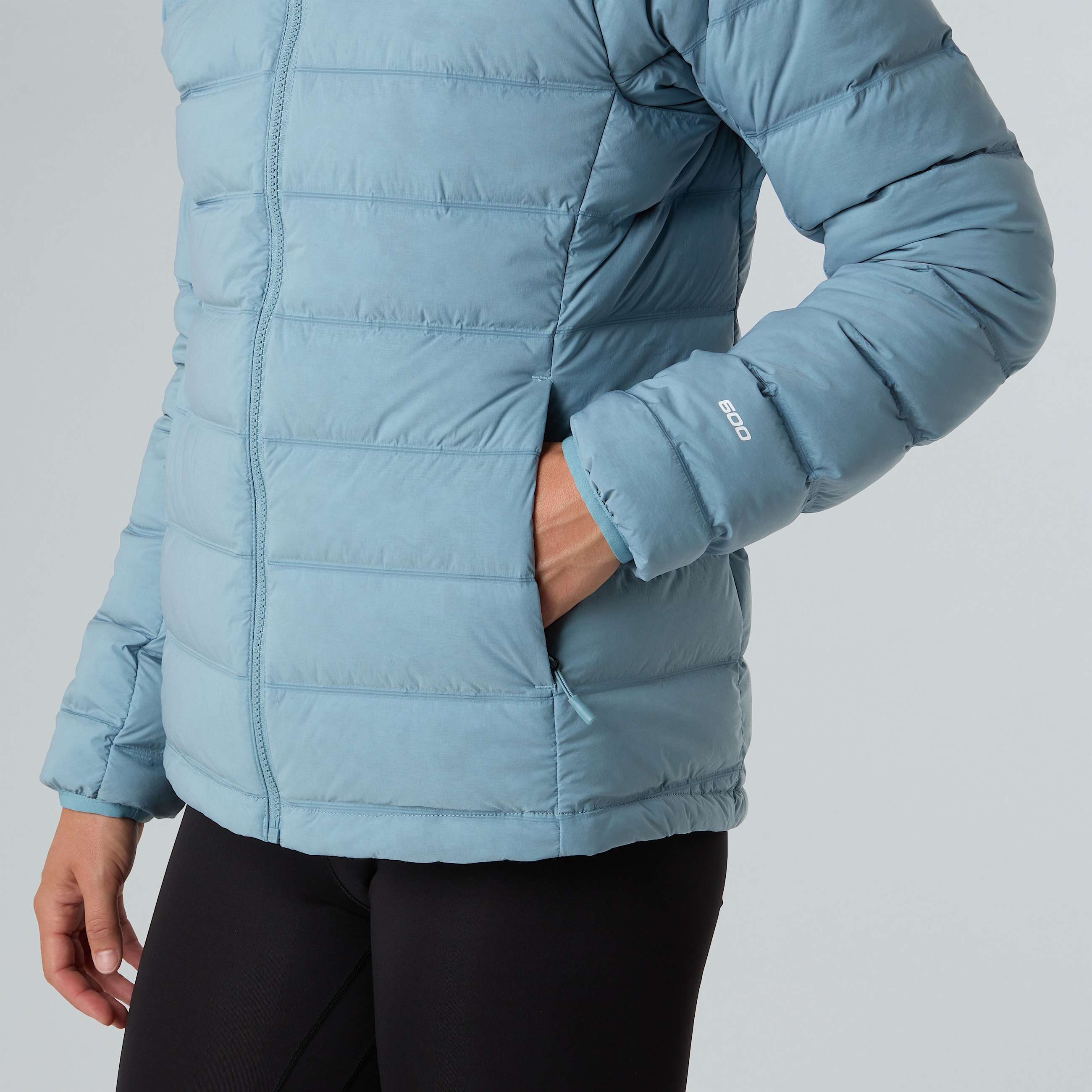 Abseil Stretch Down Hooded Jacket W TNF Shallow Blue ALT9