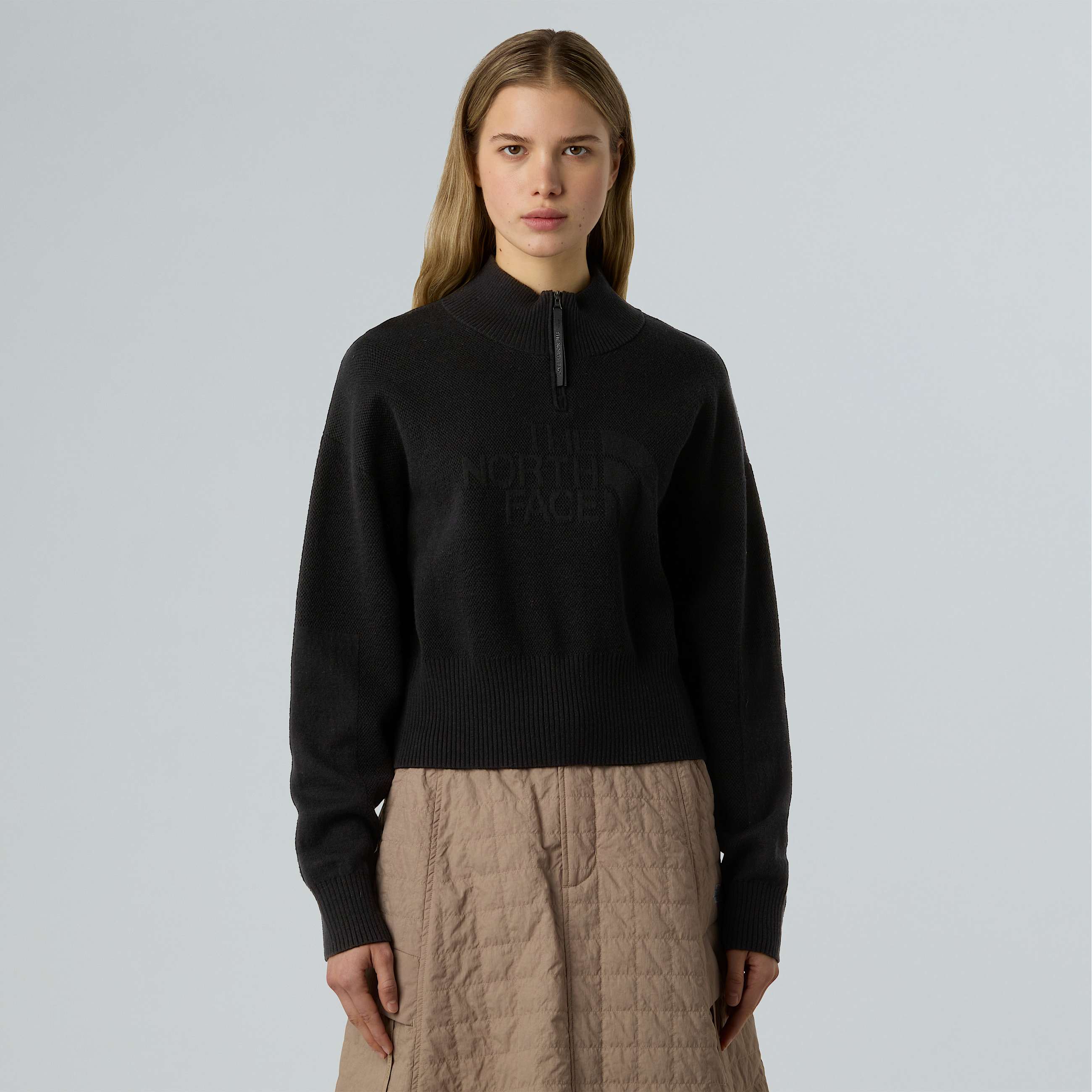 Sudadera con media cremallera y logotipo para mujer TNF ALT4