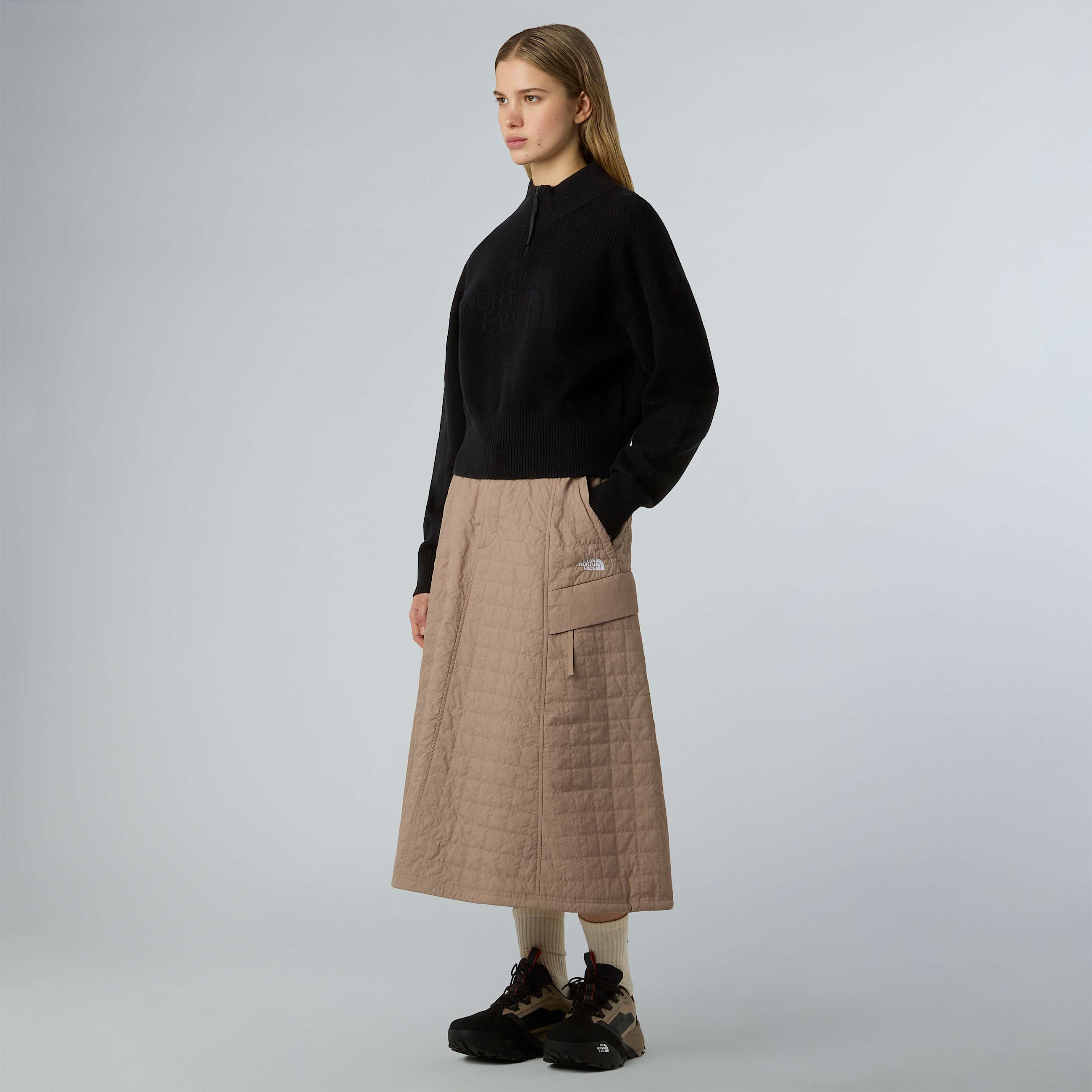 Sudadera con media cremallera y logotipo para mujer TNF ALT5