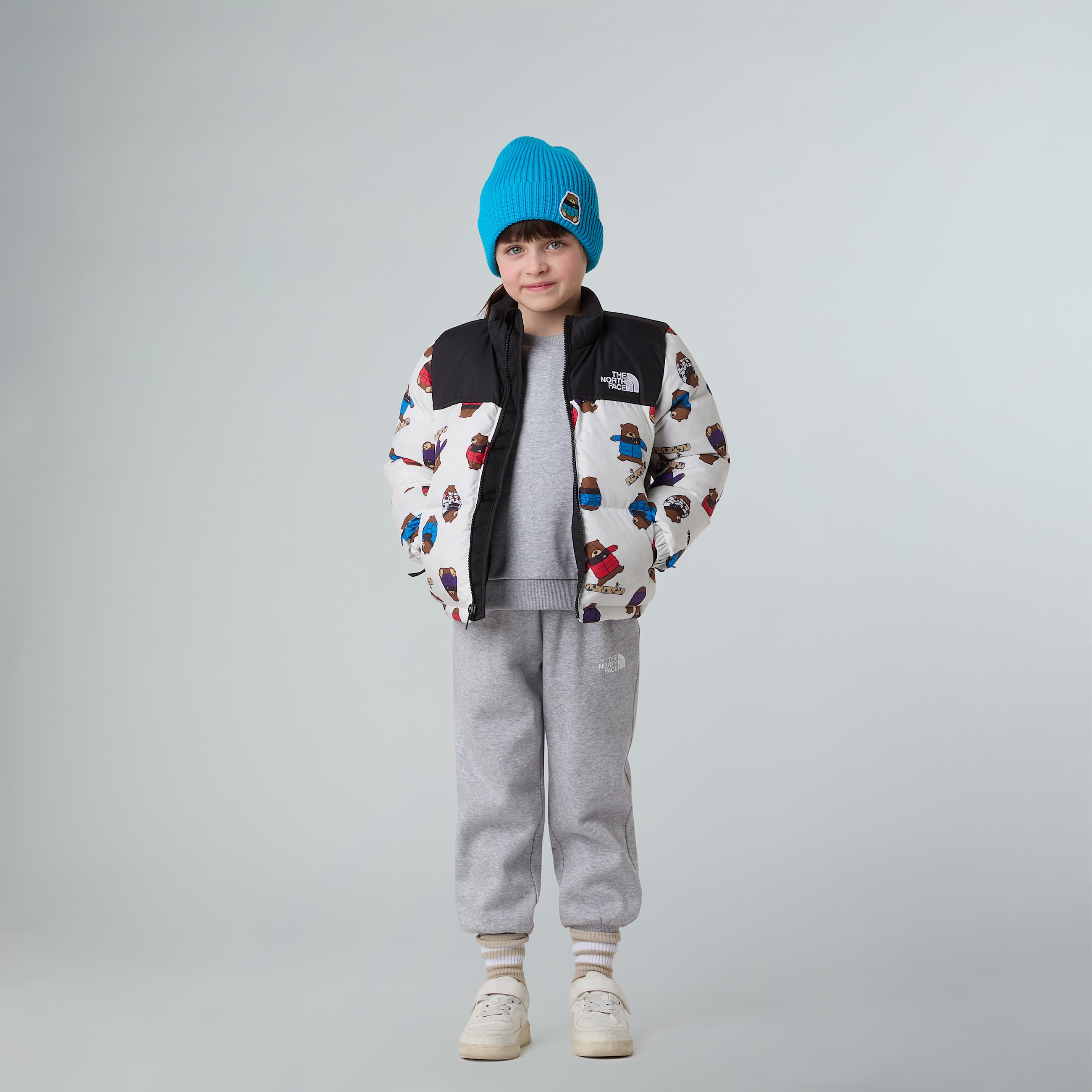 1996 Retro Nuptse Jacke mit Aufdruck fr Kinder TNF ALT12