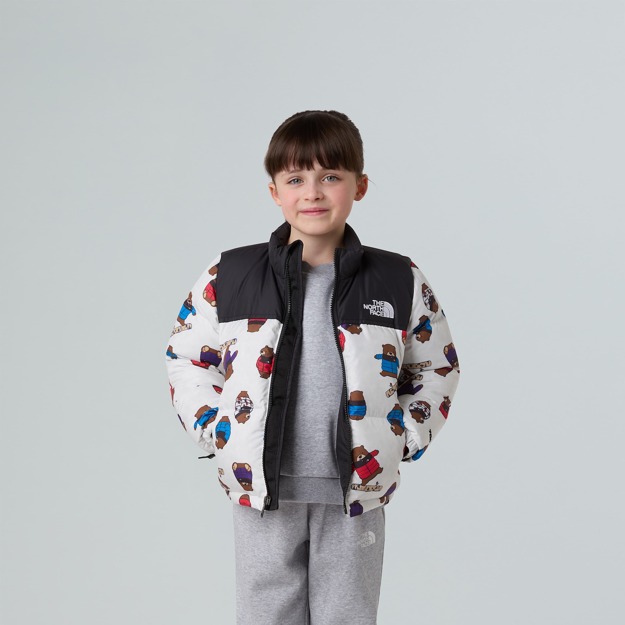 1996 Retro Nuptse Jacke mit Aufdruck fr Kinder TNF ALT14