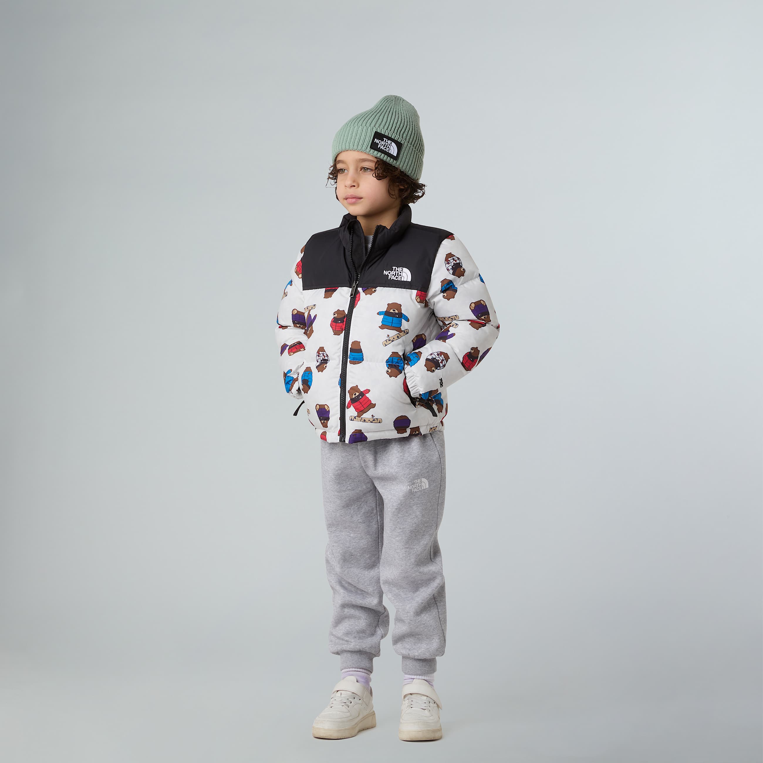 1996 Retro Nuptse Jacke mit Aufdruck fr Kinder TNF ALT5