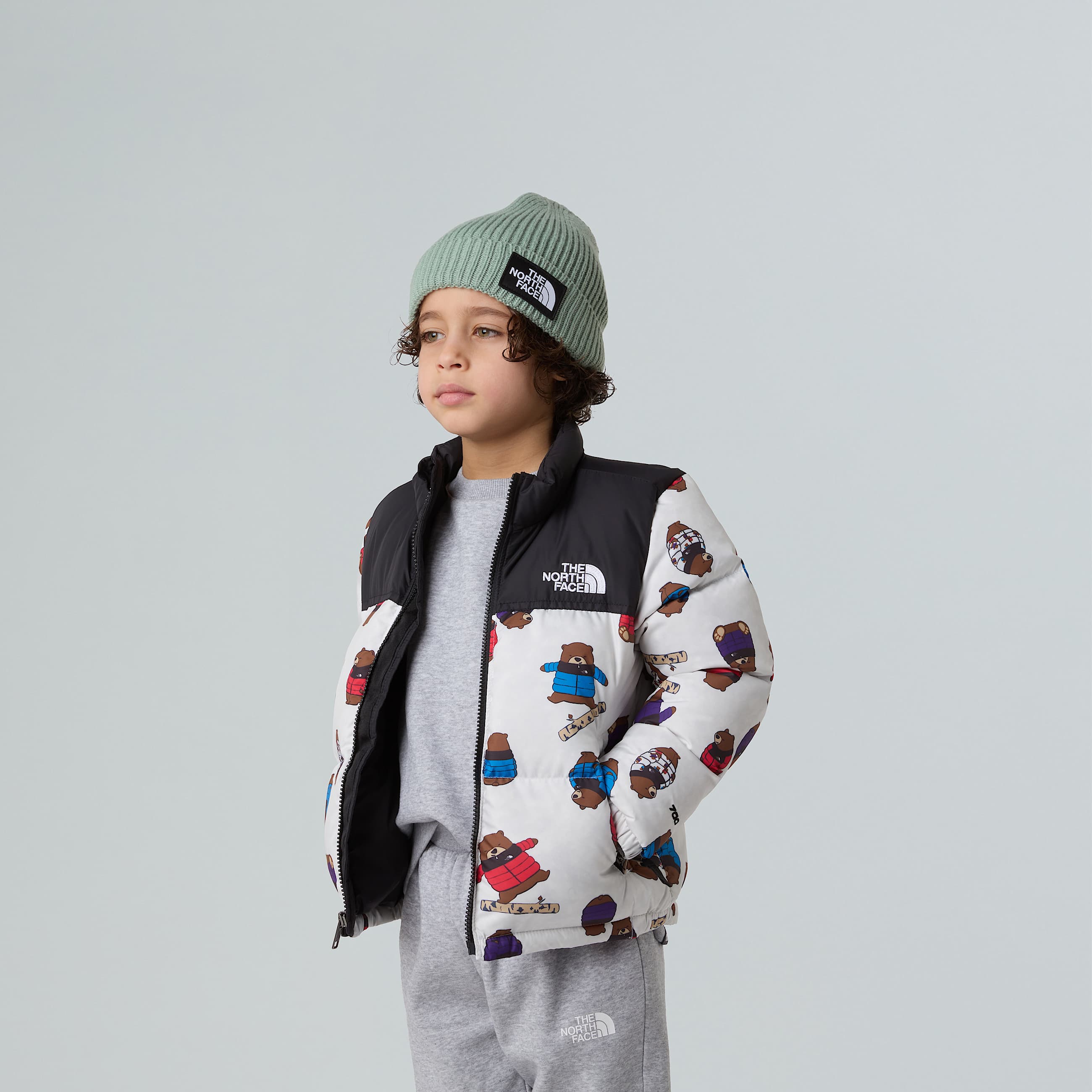 1996 Retro Nuptse Jacke mit Aufdruck fr Kinder TNF ALT7