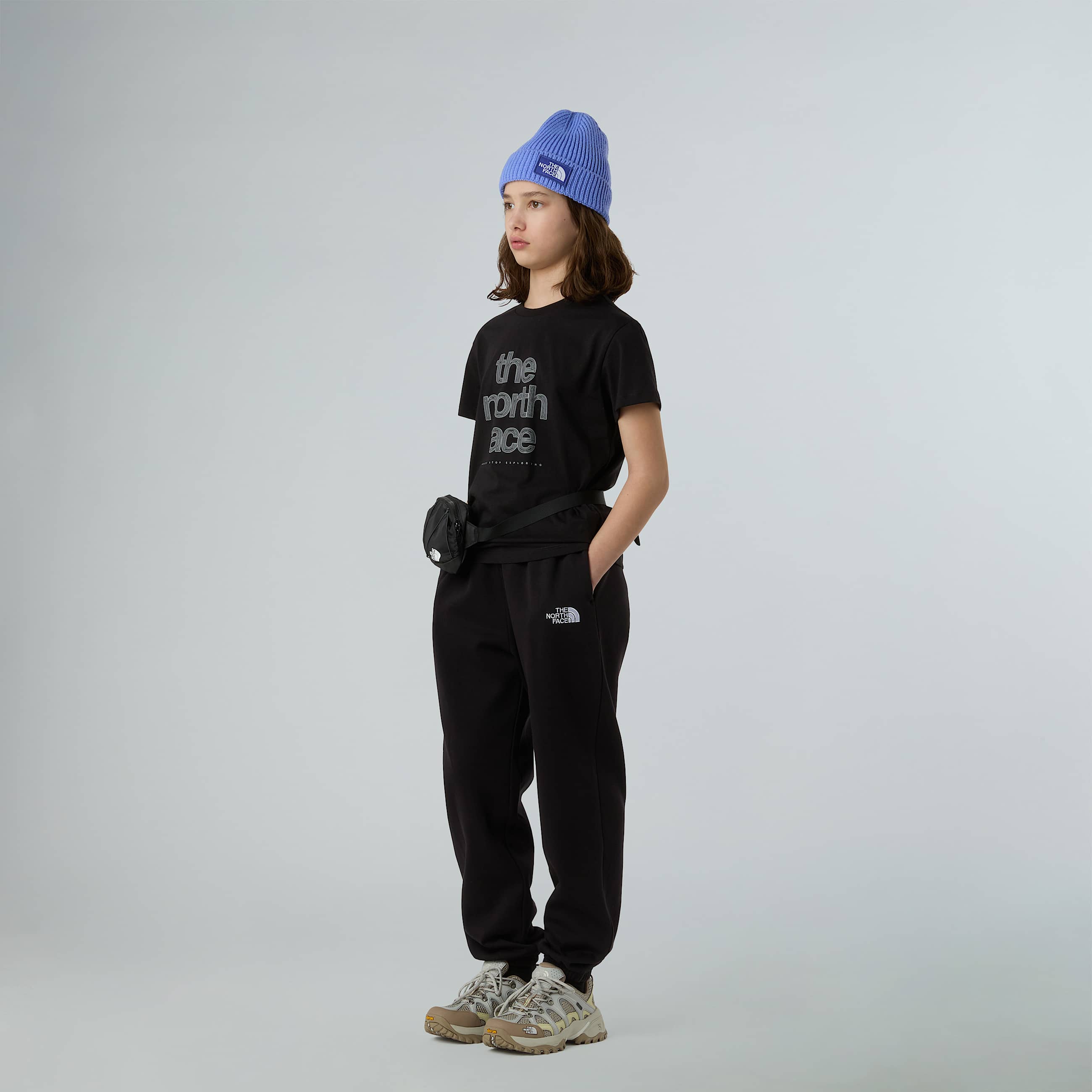 Reflective Logo Relaxed TShirt Girl TNF TNF Black ALT5