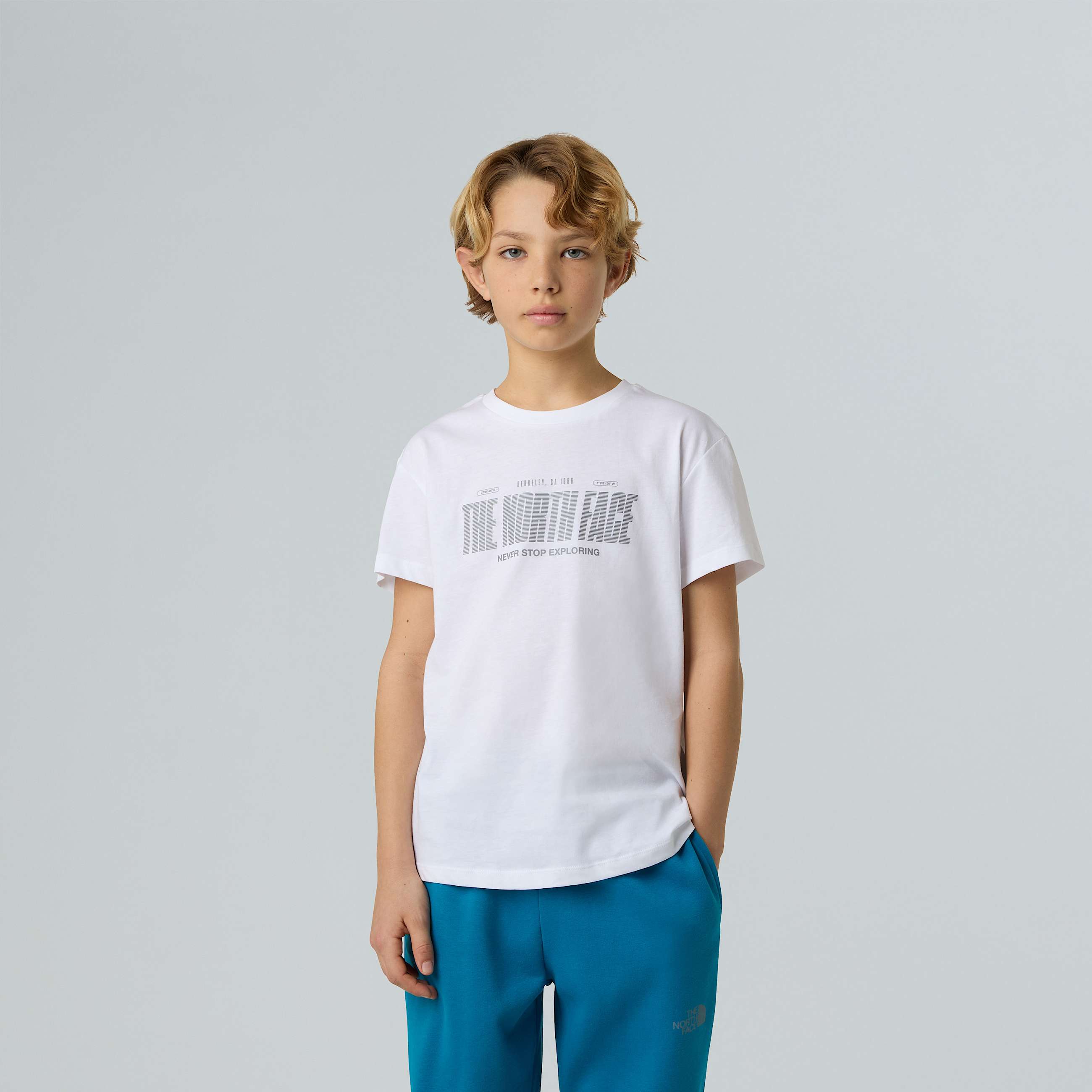 Tshirt Reflective Logo Relaxed da ragazzo TNF ALT4