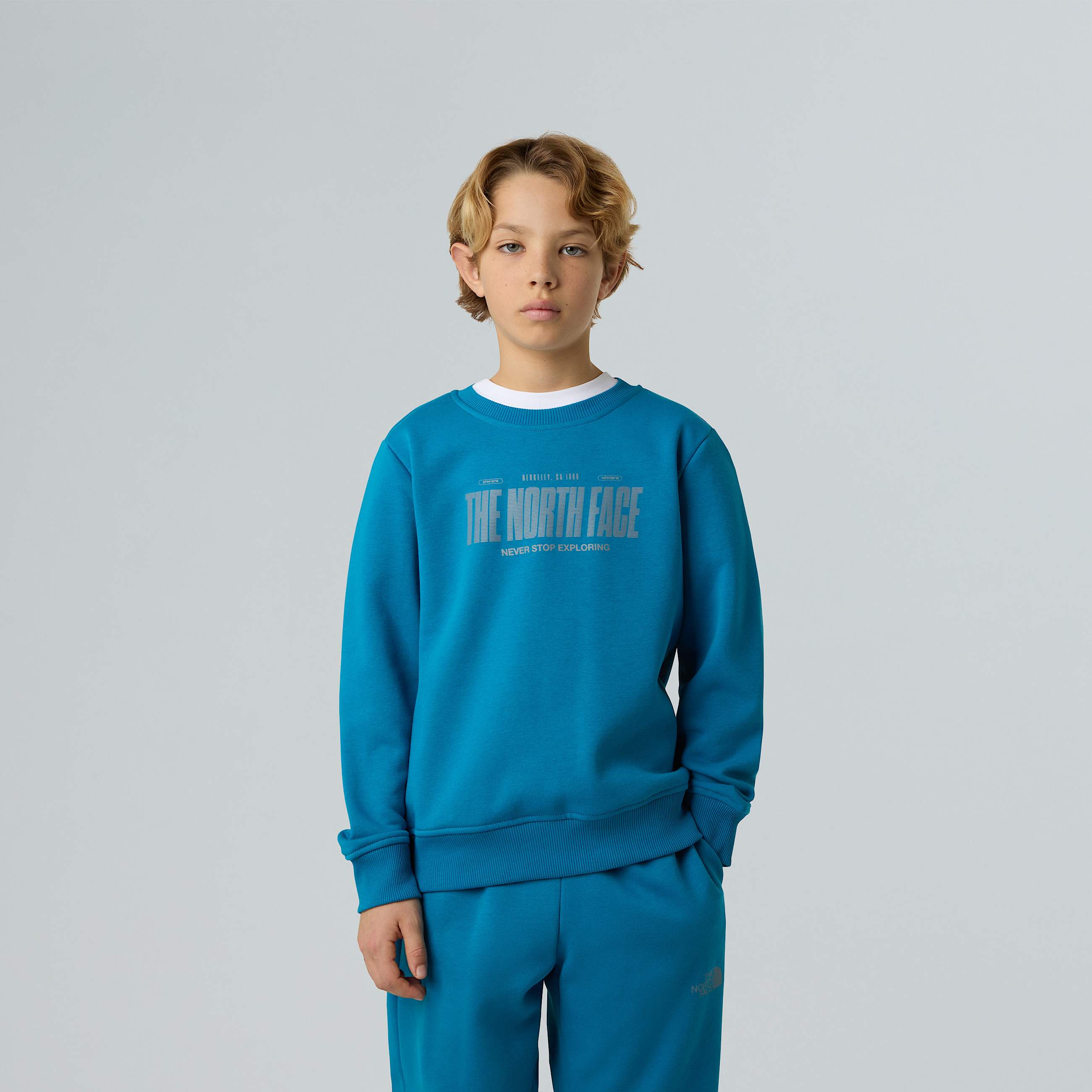 Logo reflektierendes  relaxt geschnittenes Sweatshirt fr Jungen TNF ALT4