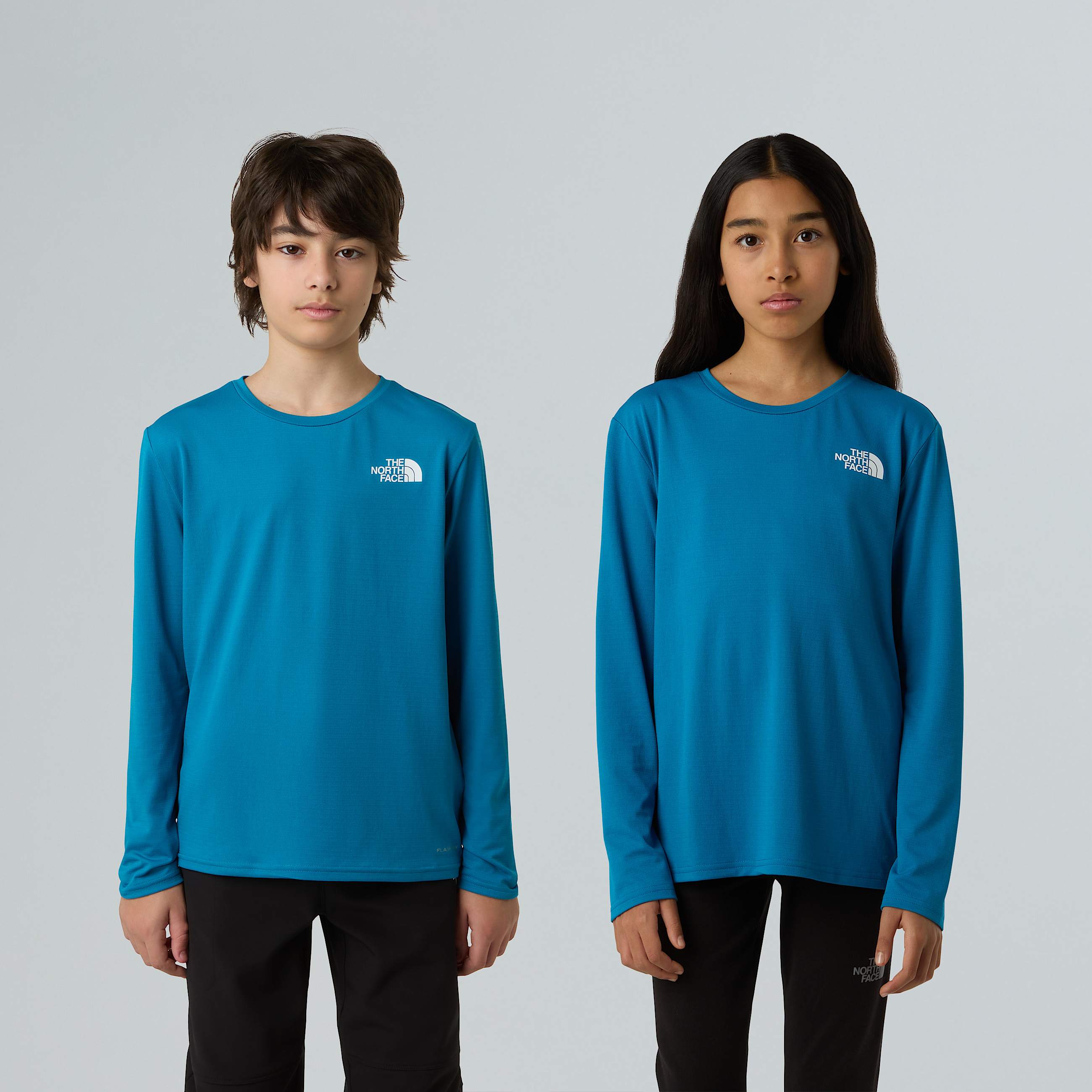 247 Tshirt met lange mouwen voor tieners TNF Dusk Blue ALT4