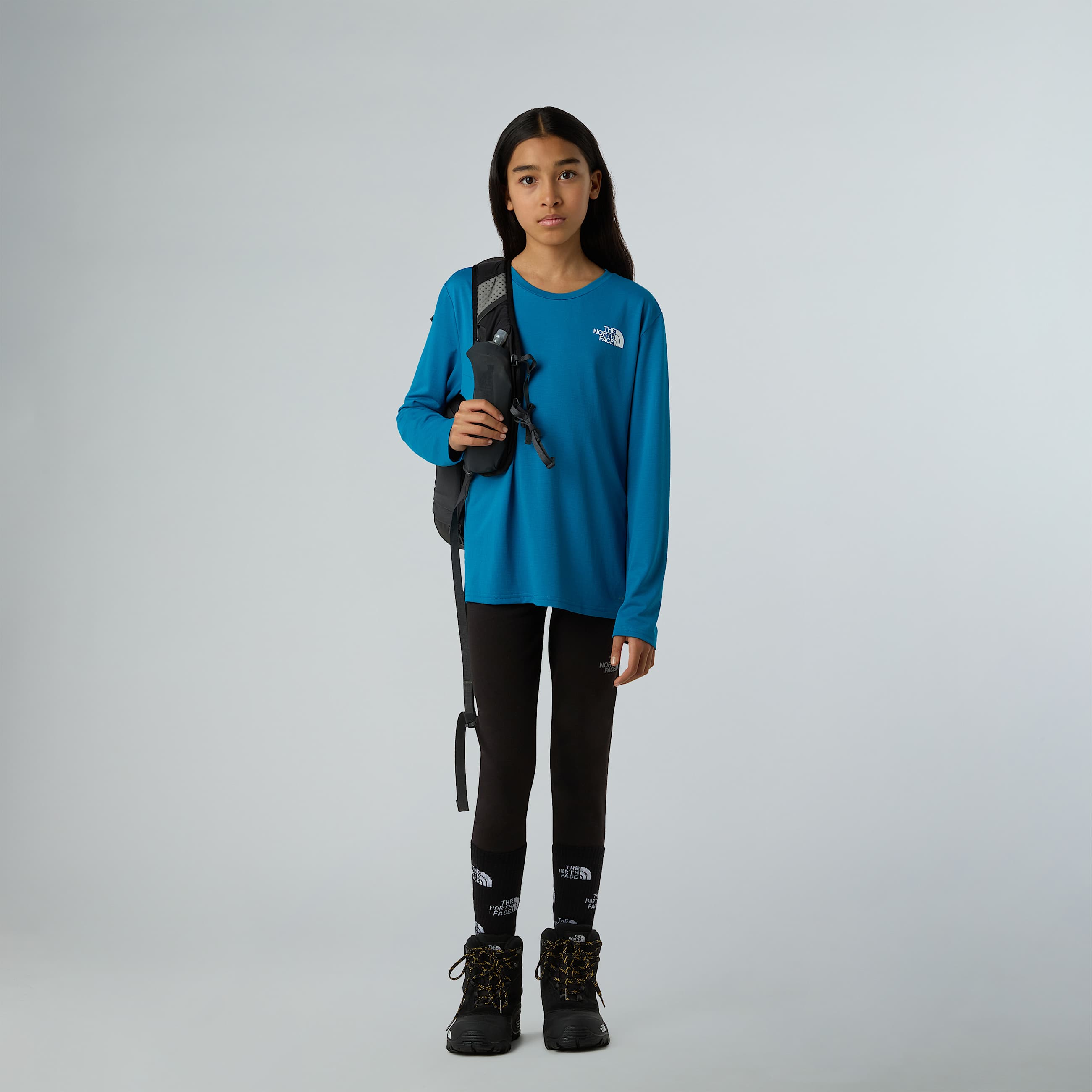 247 Tshirt met lange mouwen voor tieners TNF Dusk Blue ALT9