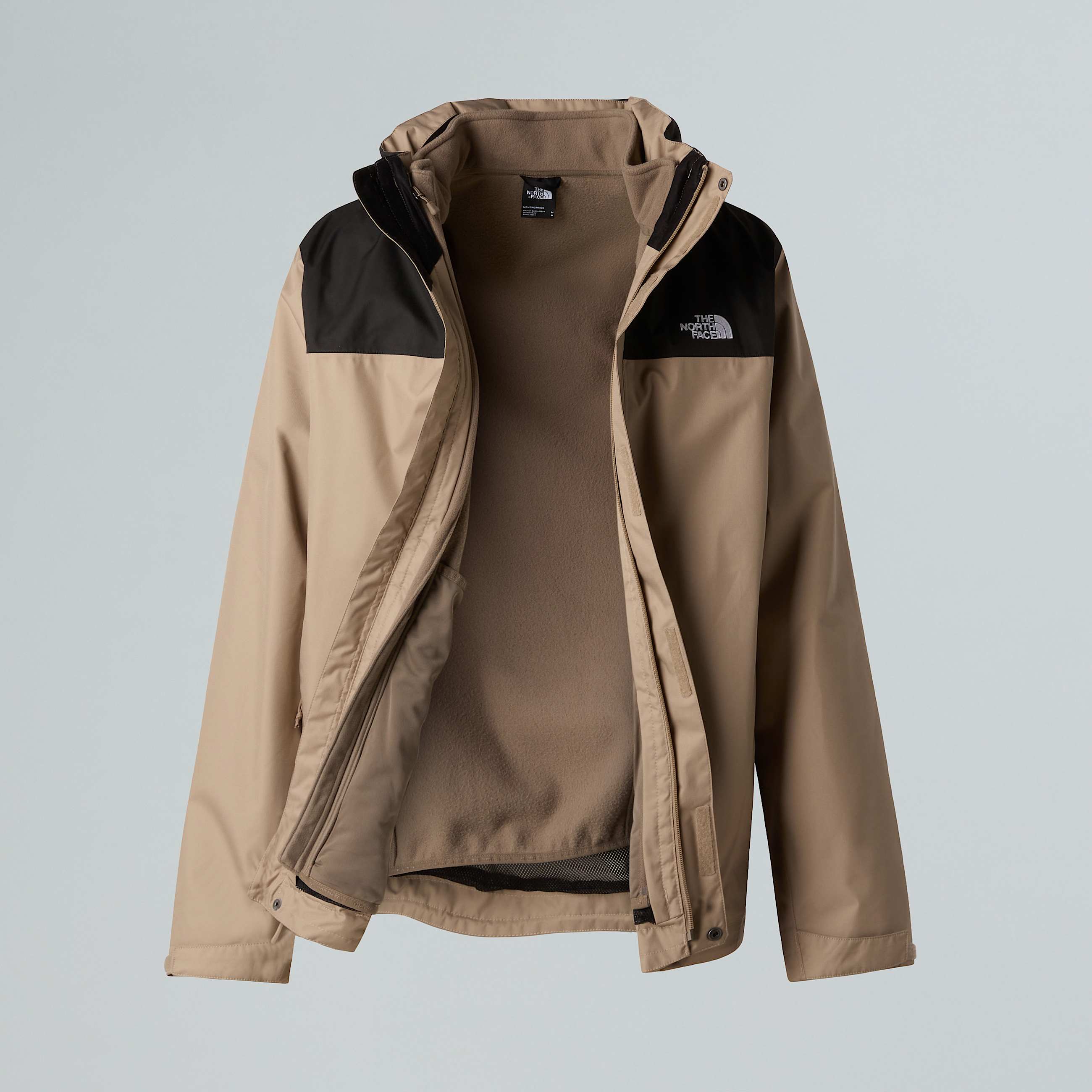 Mens Evolve II Triclimate 3in1 Jacket TNF Mushroom GreyMocha Brown ALT22