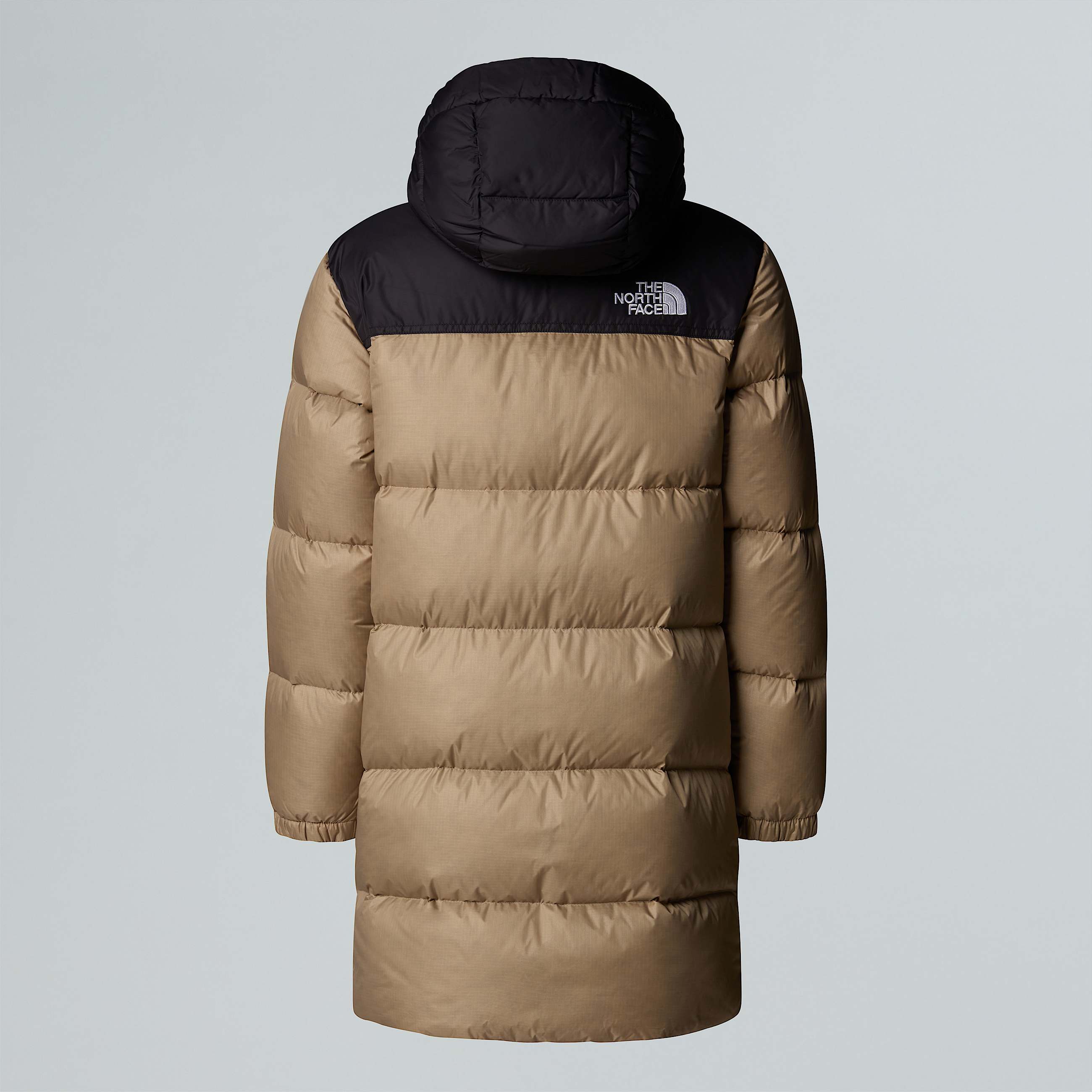 Nuptse Long Parka fr Jugendliche TNF Mushroom Grey ALT1