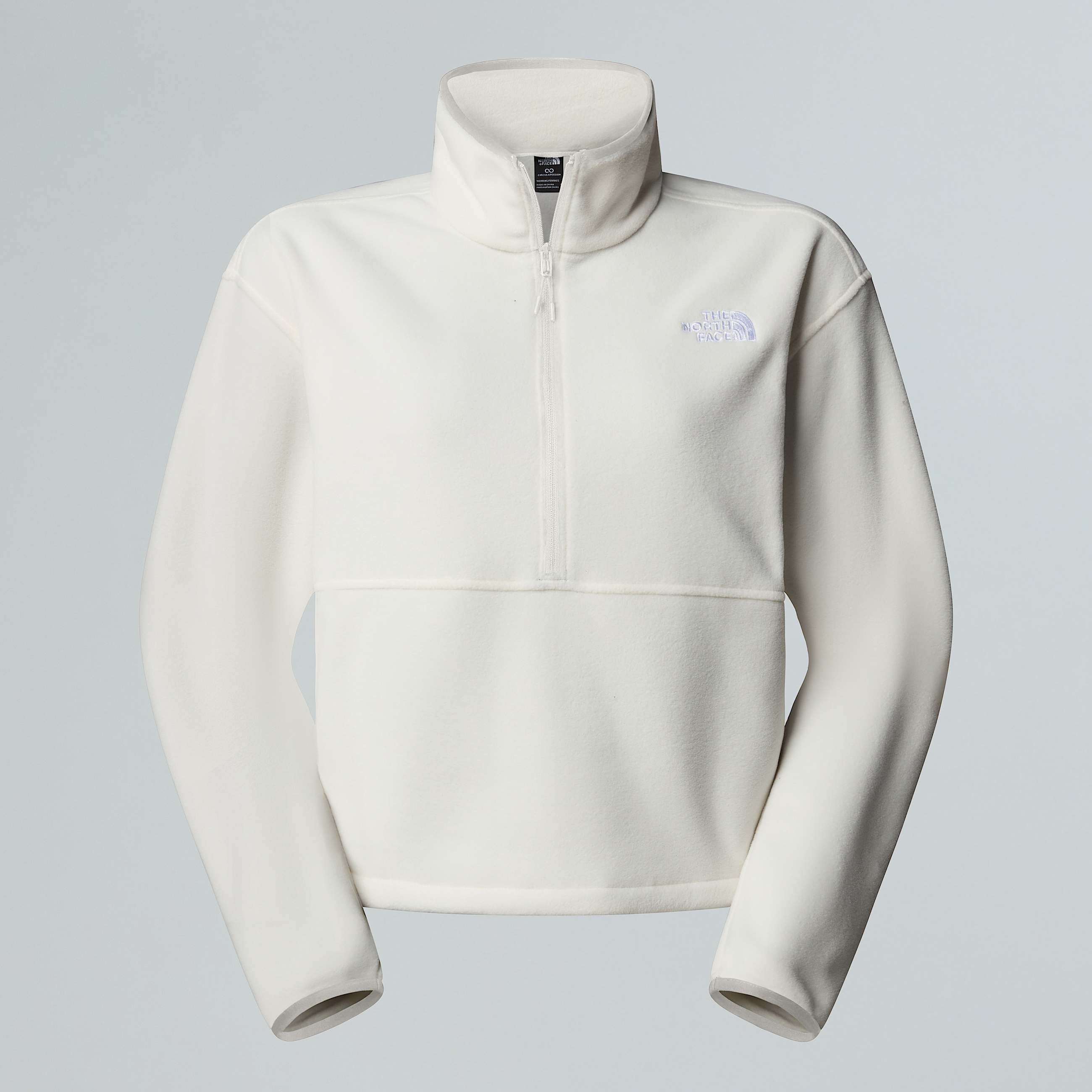 Kort Glacier fleece med halv lynls til damer TNF White Dune HERO