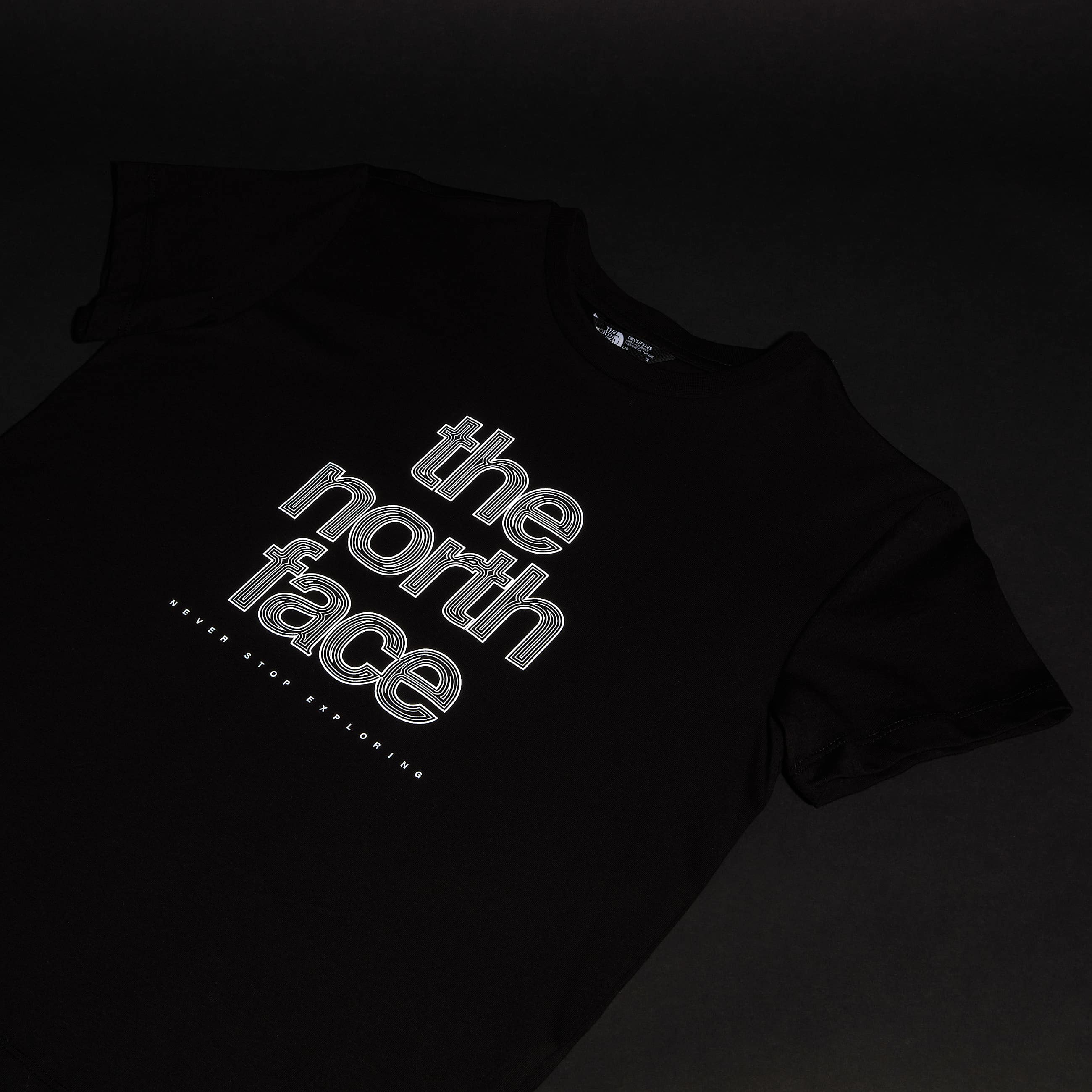 Reflective Logo Relaxed TShirt Girl TNF TNF Black ALT19