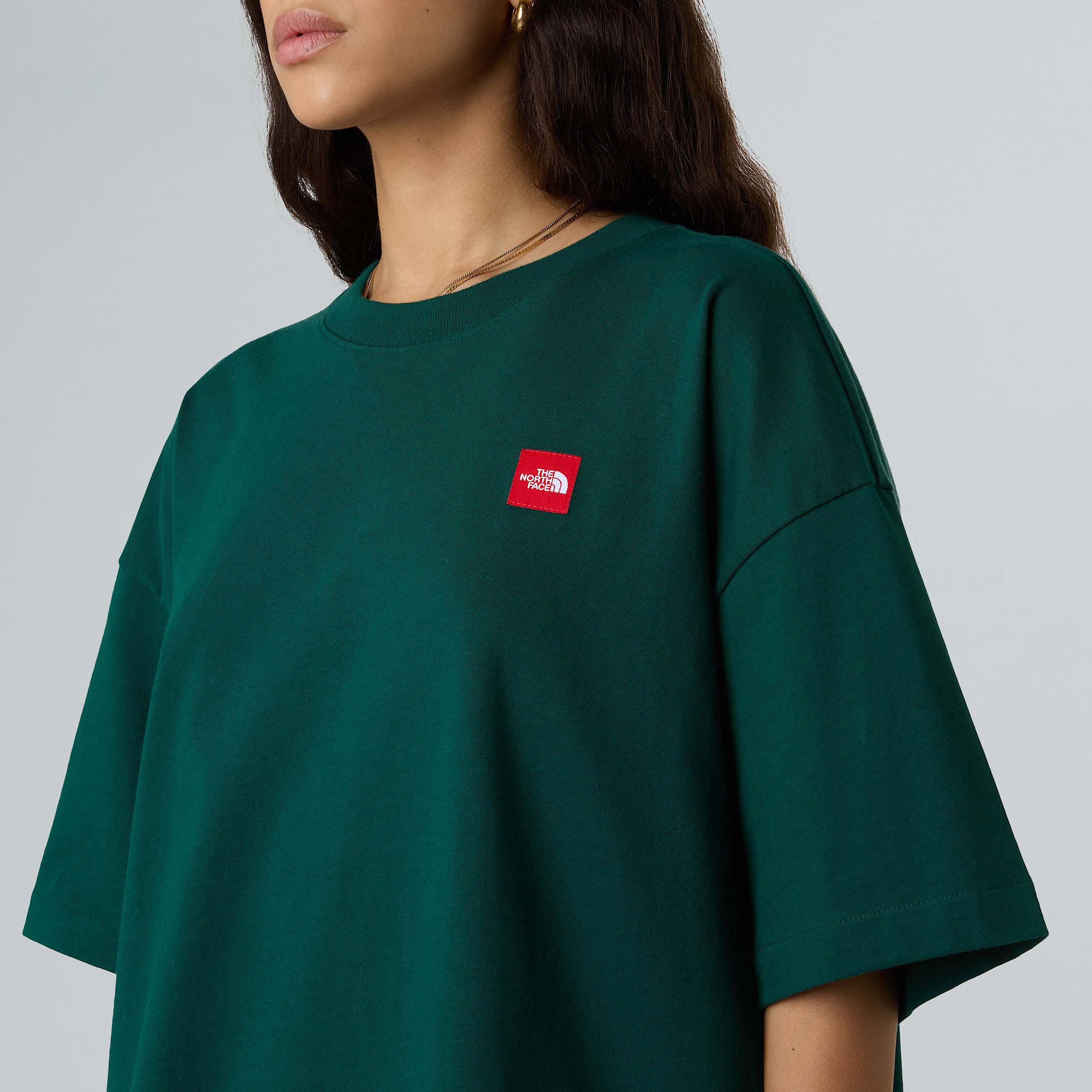 Tshirt de malha Red Box unissexo TNF Hunter Green ALT11