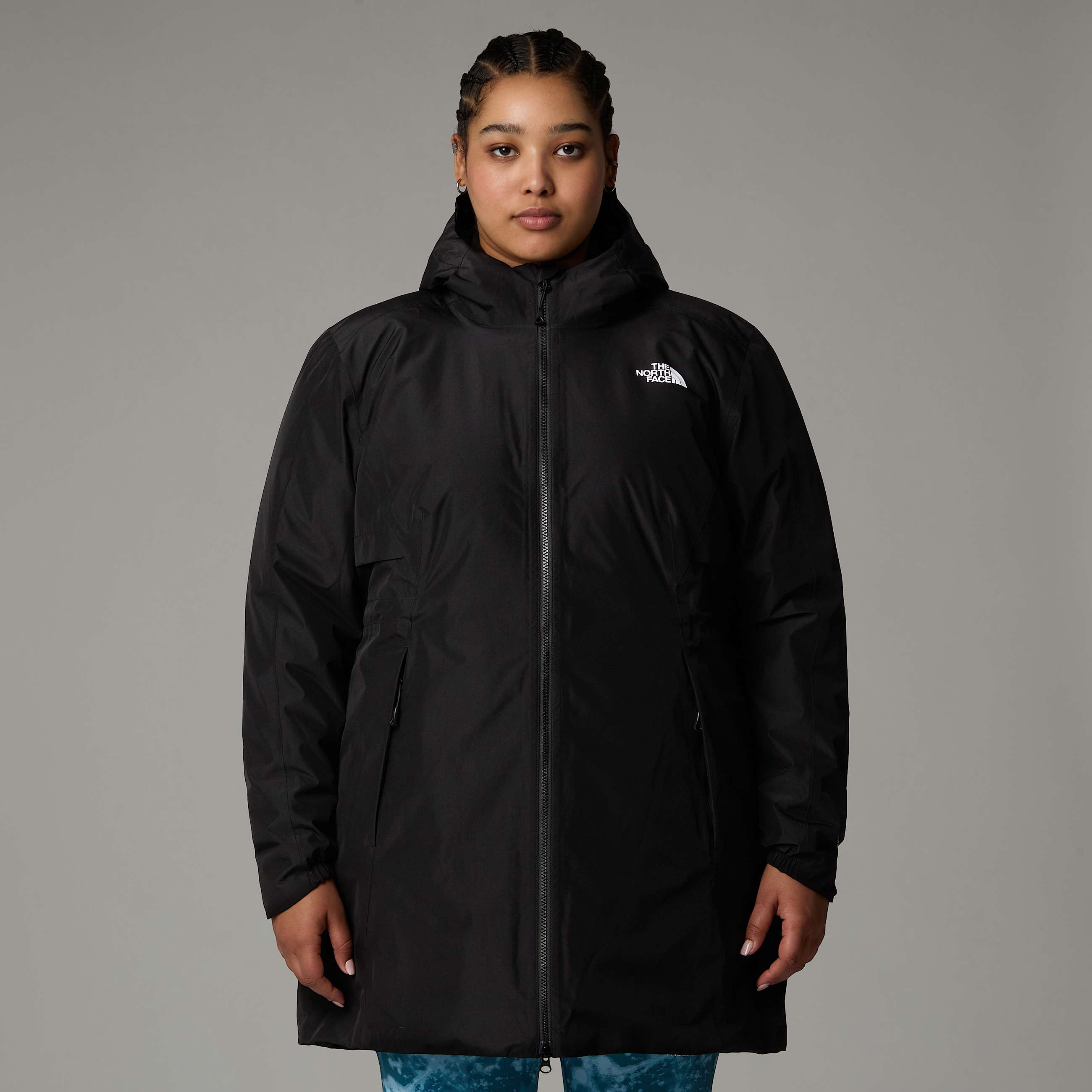 Parka de tamanho grande com isolamento Hikesteller para mulher TNF ALT2