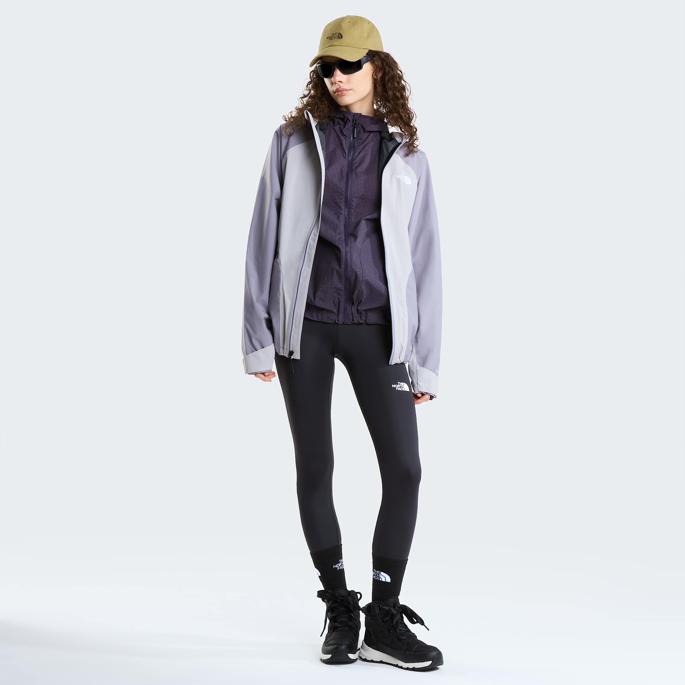 Womens ThermoBall LaceUp Luxe Waterproof Boots TNF TNF BlackAsphalt Grey ALT5