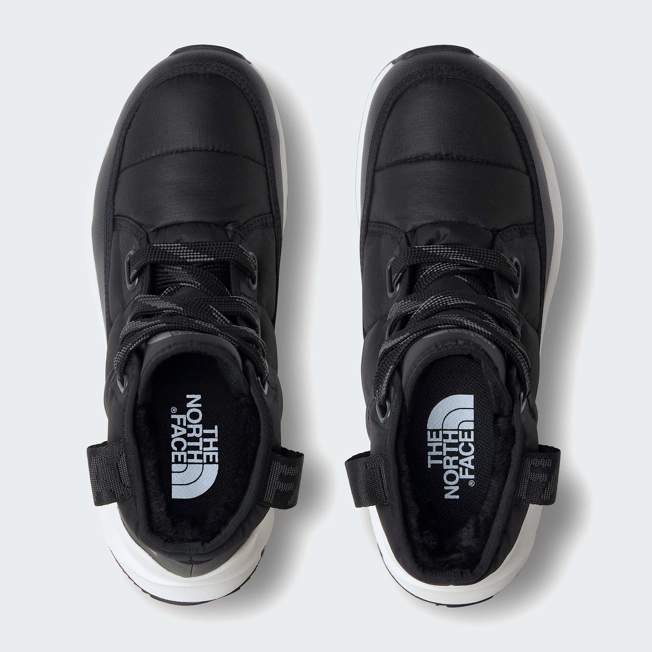 Womens ThermoBall LaceUp Luxe Waterproof Boots TNF TNF BlackAsphalt Grey ALT1