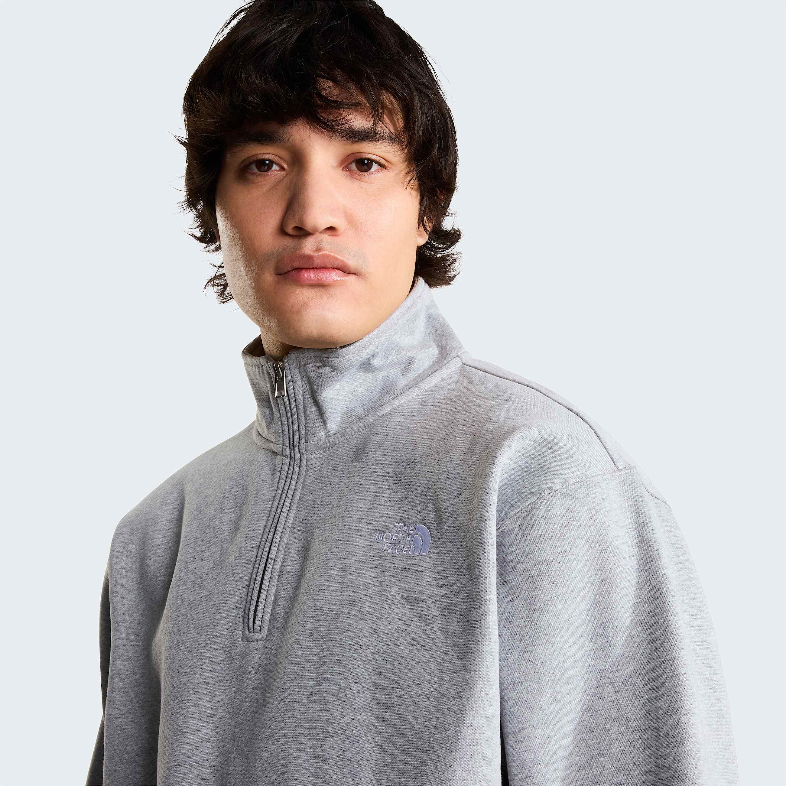 Mens Essential Simple Dome Relaxed 14 Zip Sweatshirt TNF ALT4