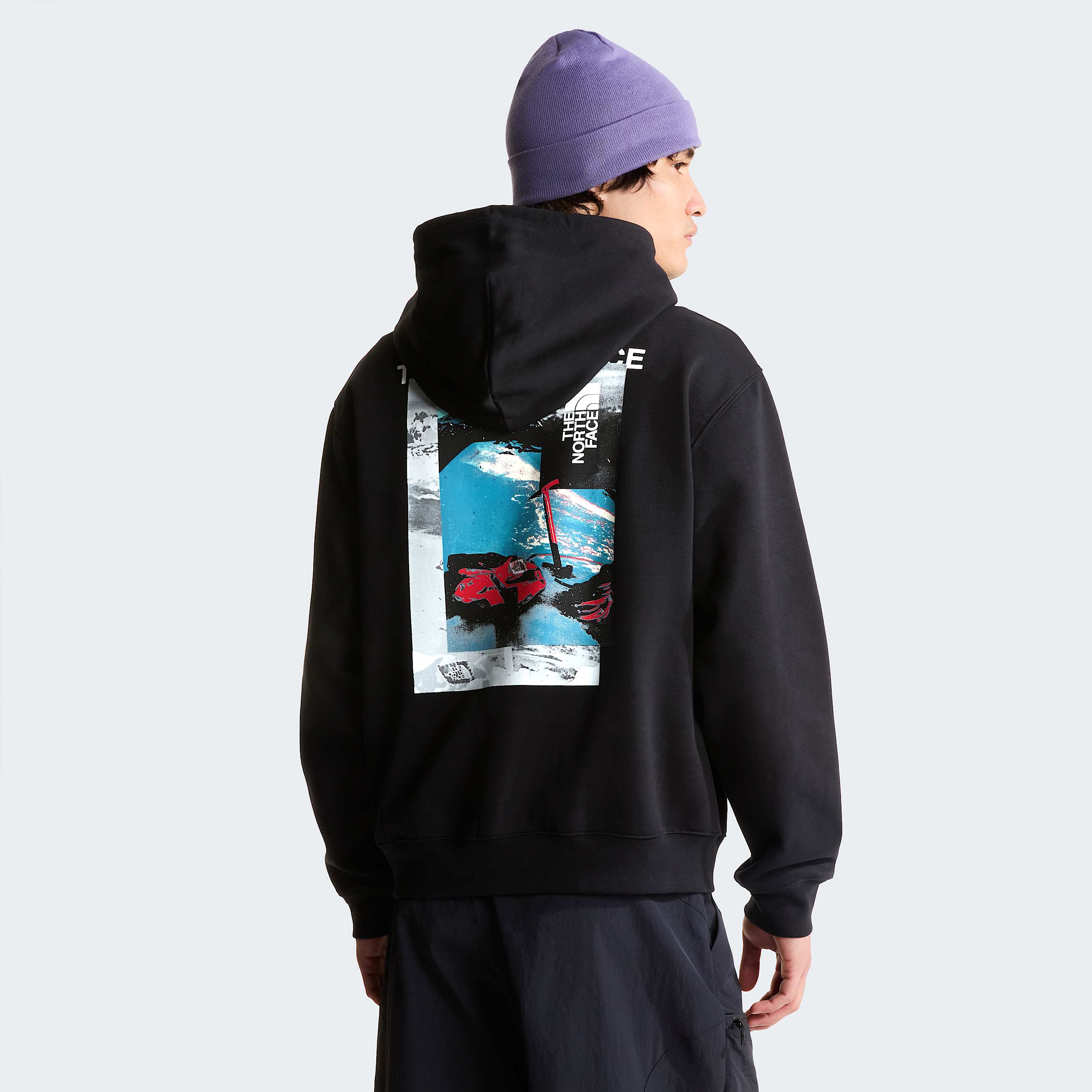 Mens Apex 75 Collage Relaxed Hoodie TNF HERO
