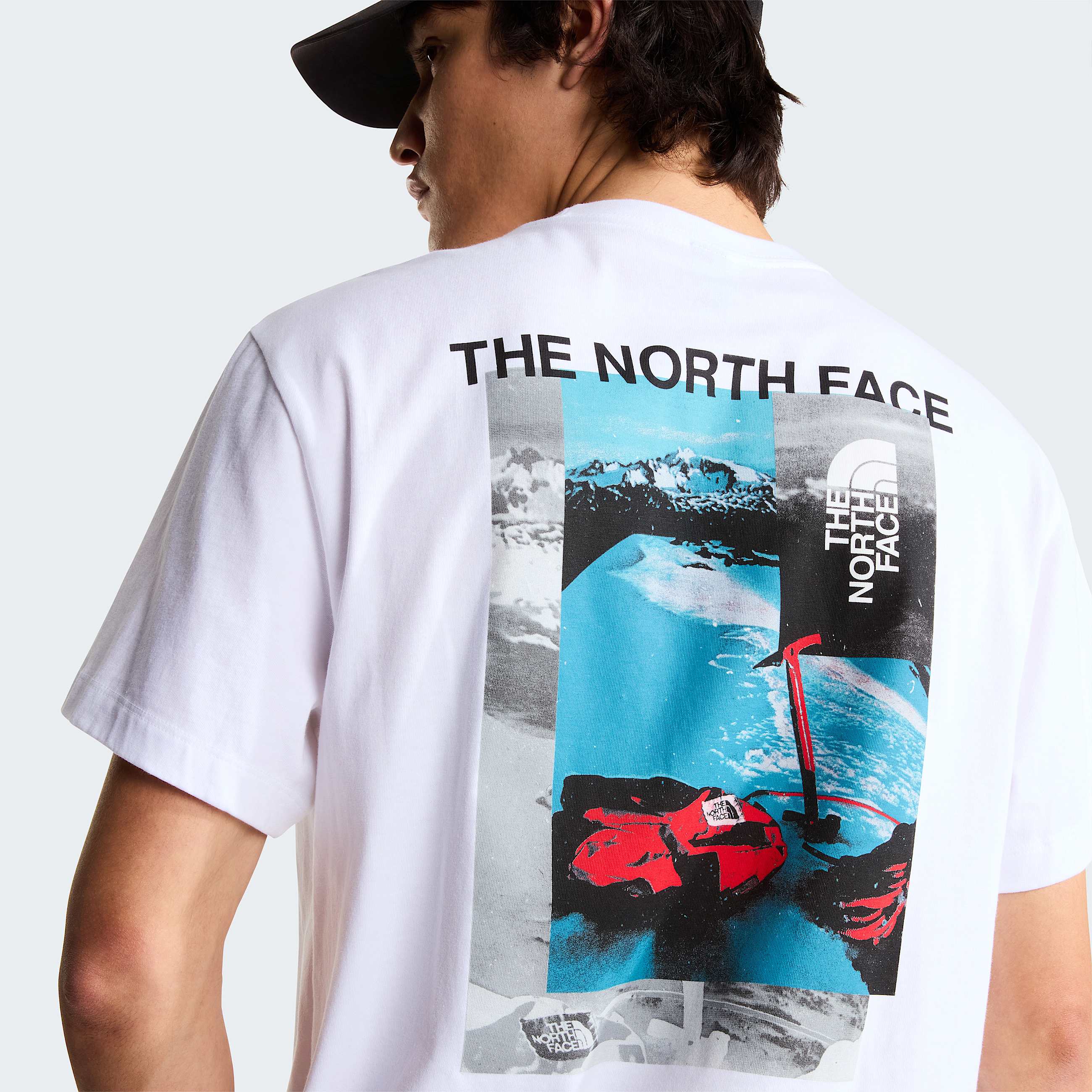 Mens Apex 75 Collage Relaxed TShirt TNF ALT5