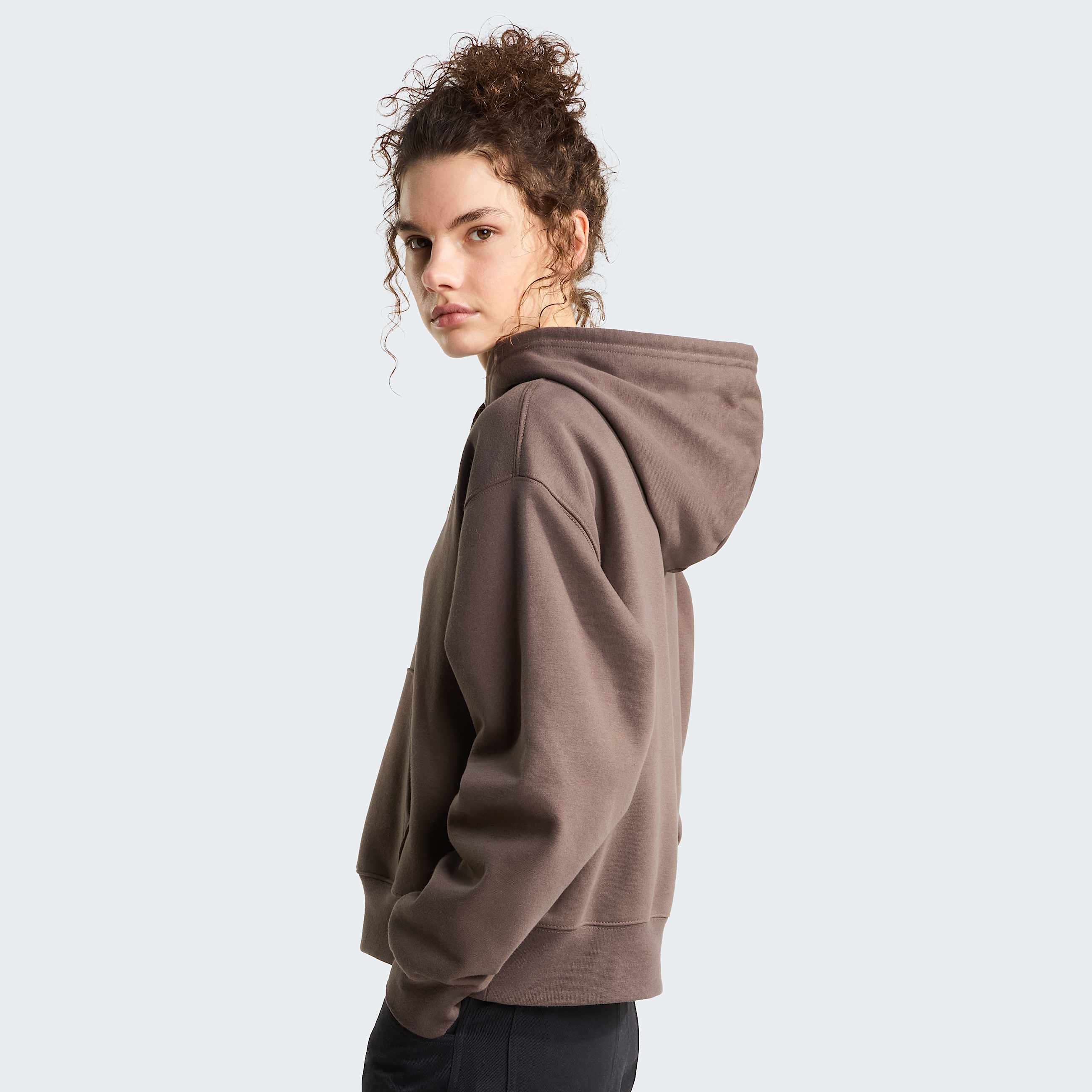 Felpa con cappuccio oversize TNF Essential Simple Dome Boxy da donna TNF ALT2