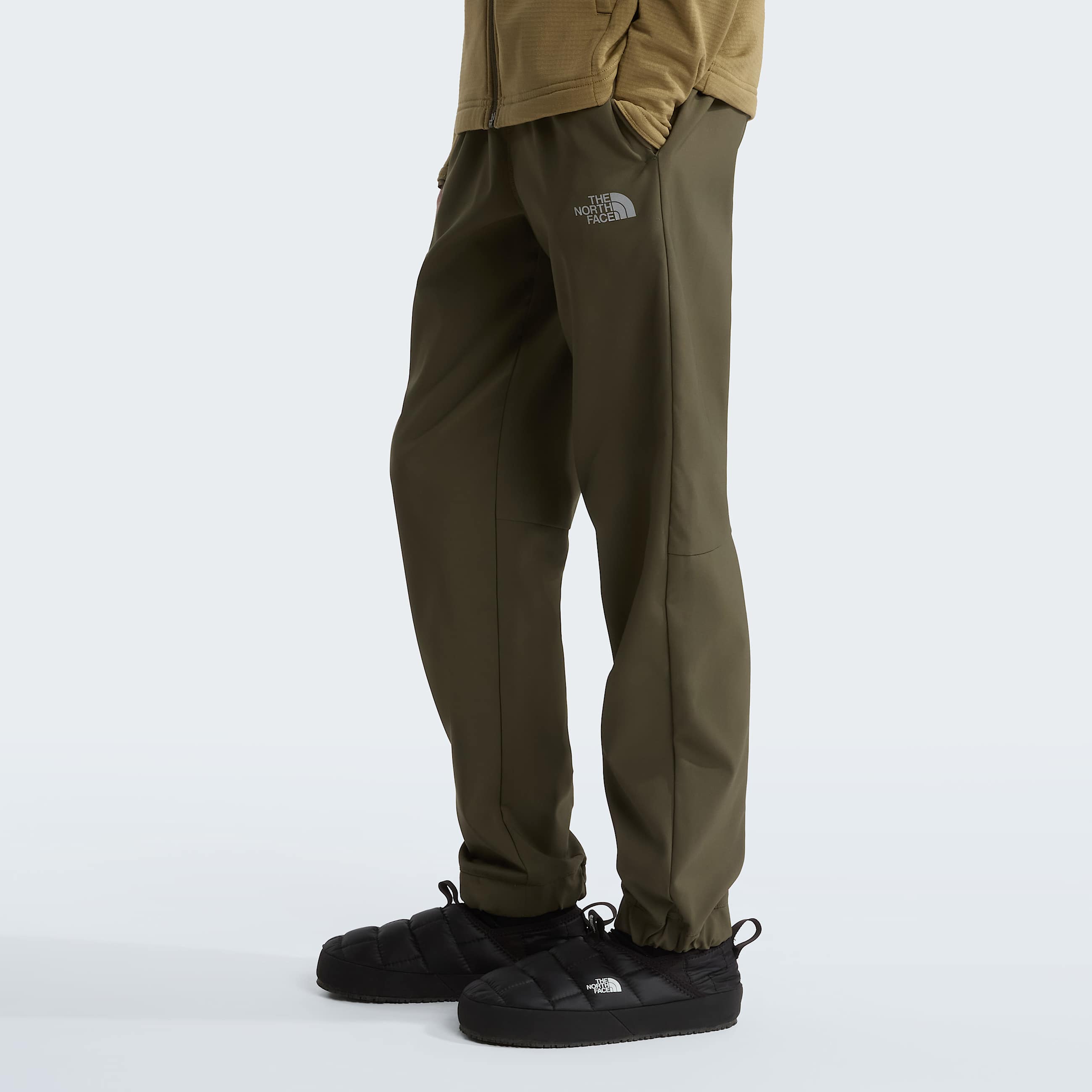 Boys On The Trail Trousers TNF New Taupe GreenSilver Reflective ALT2