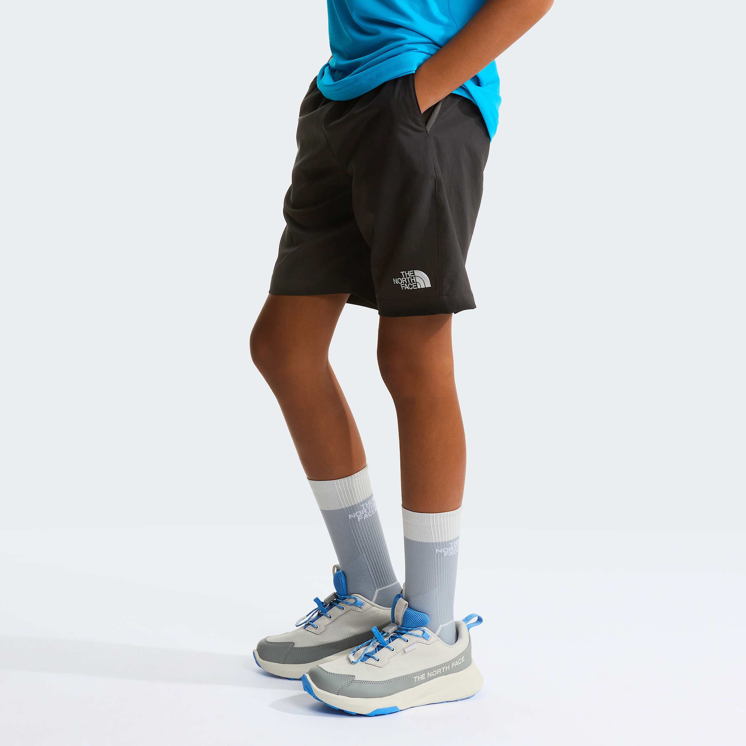 Teens 247 Shorts TNF TNF BlackAsphalt Grey ALT2