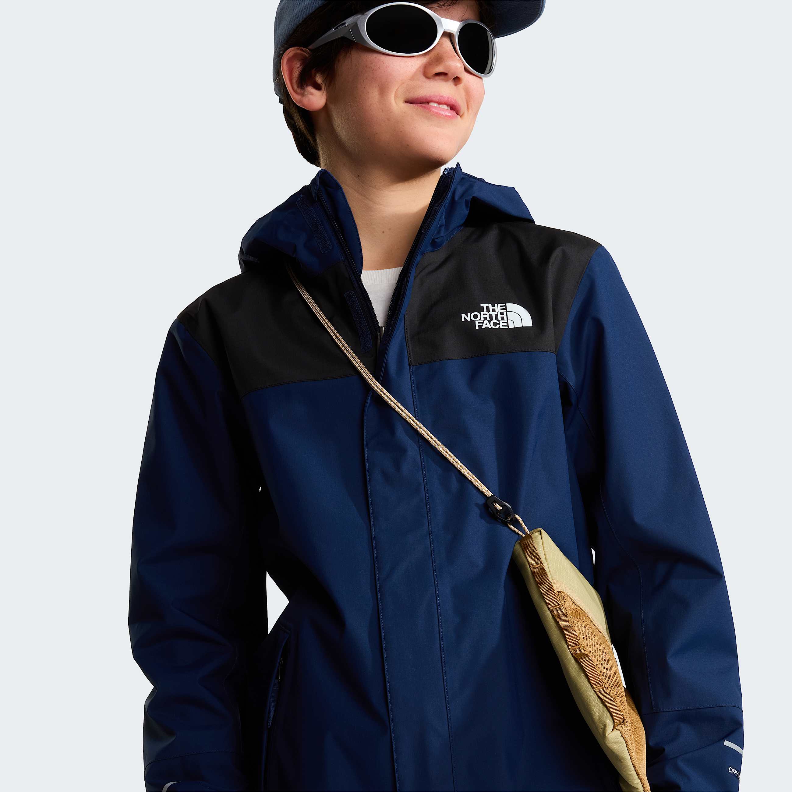 Boys Antora Rain Jacket TNF Summit Navy ALT8
