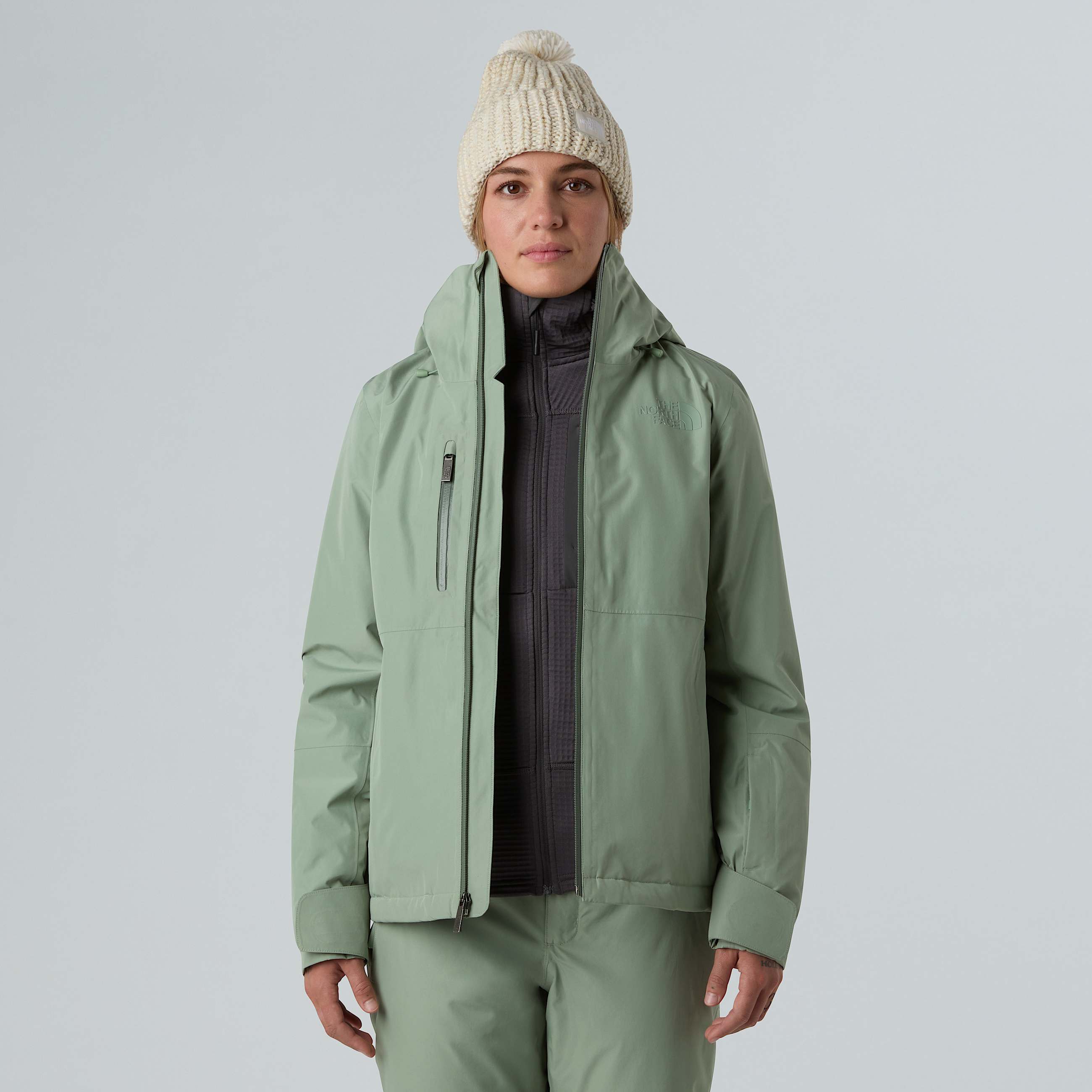 Womens Descendit Jacket TNF Slate Moss ALT7