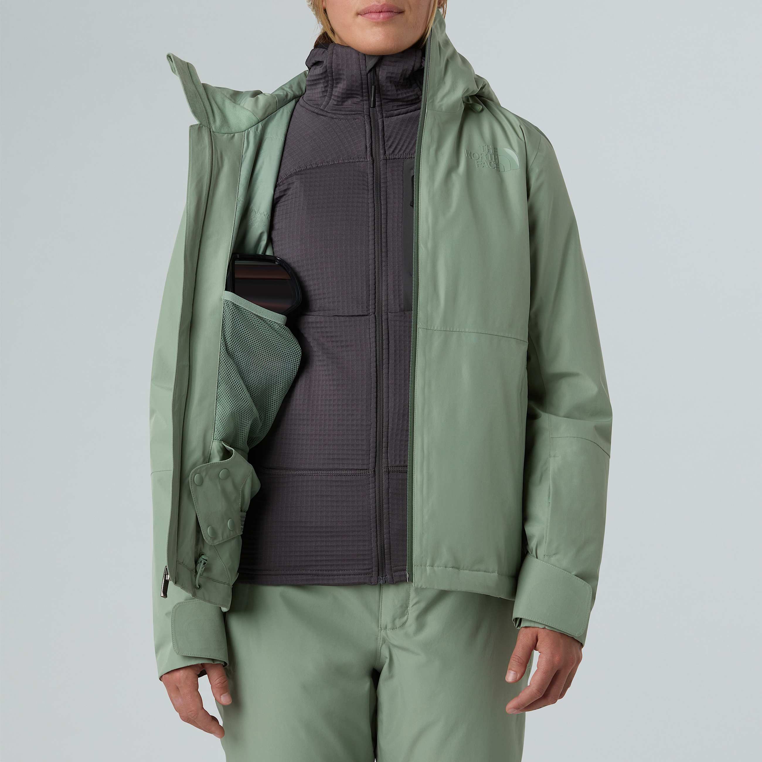 Womens Descendit Jacket TNF Slate Moss ALT14
